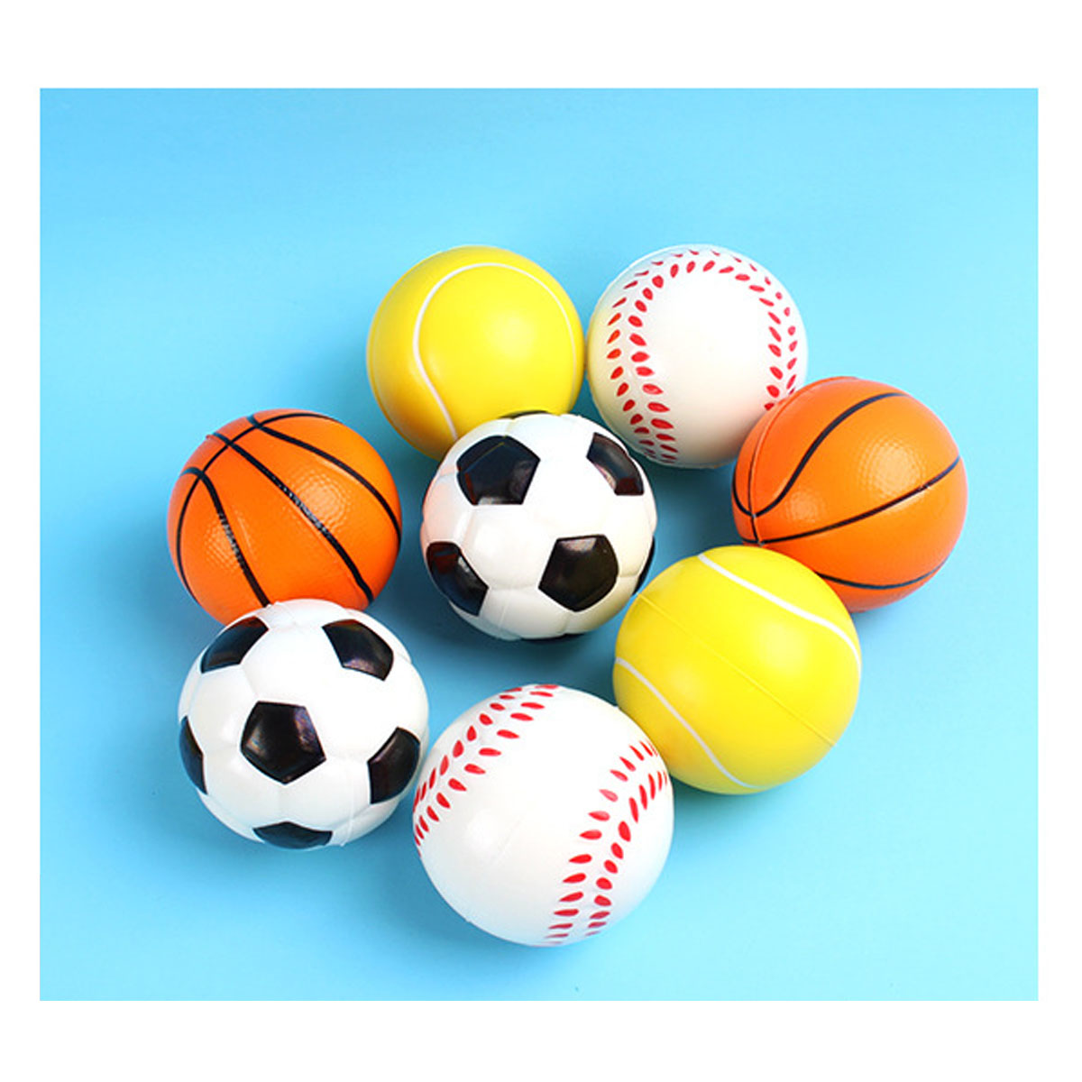 PU Anti-Stress Basketball, Baseball, Football &Tennis Ball 5