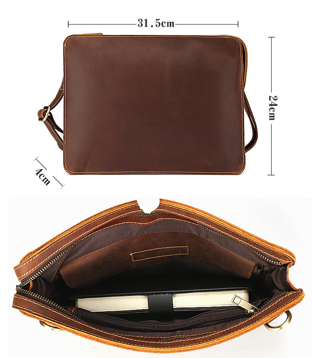 Genuine Leather Messenger Bag 1