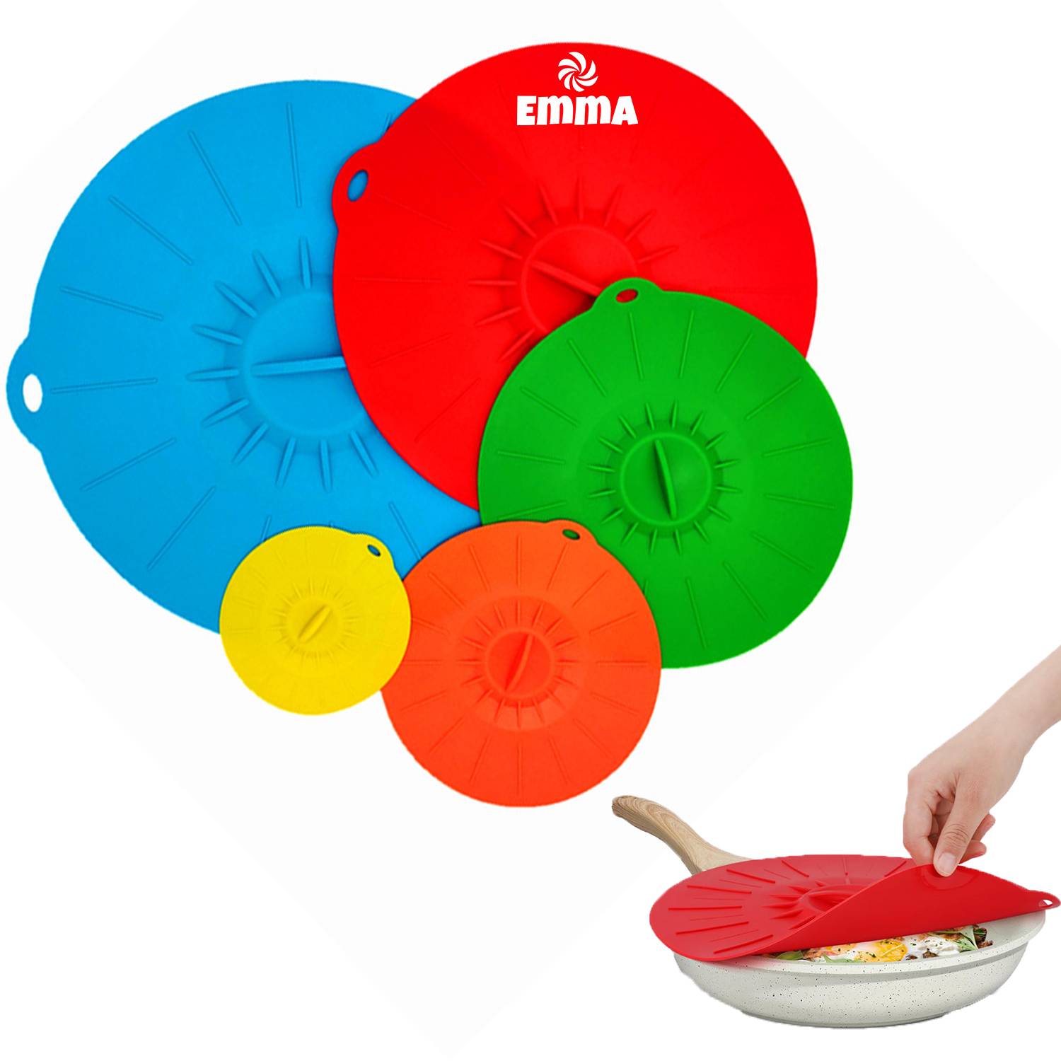 5 Pack Heat Resistant Microwave Splatter Cover 2