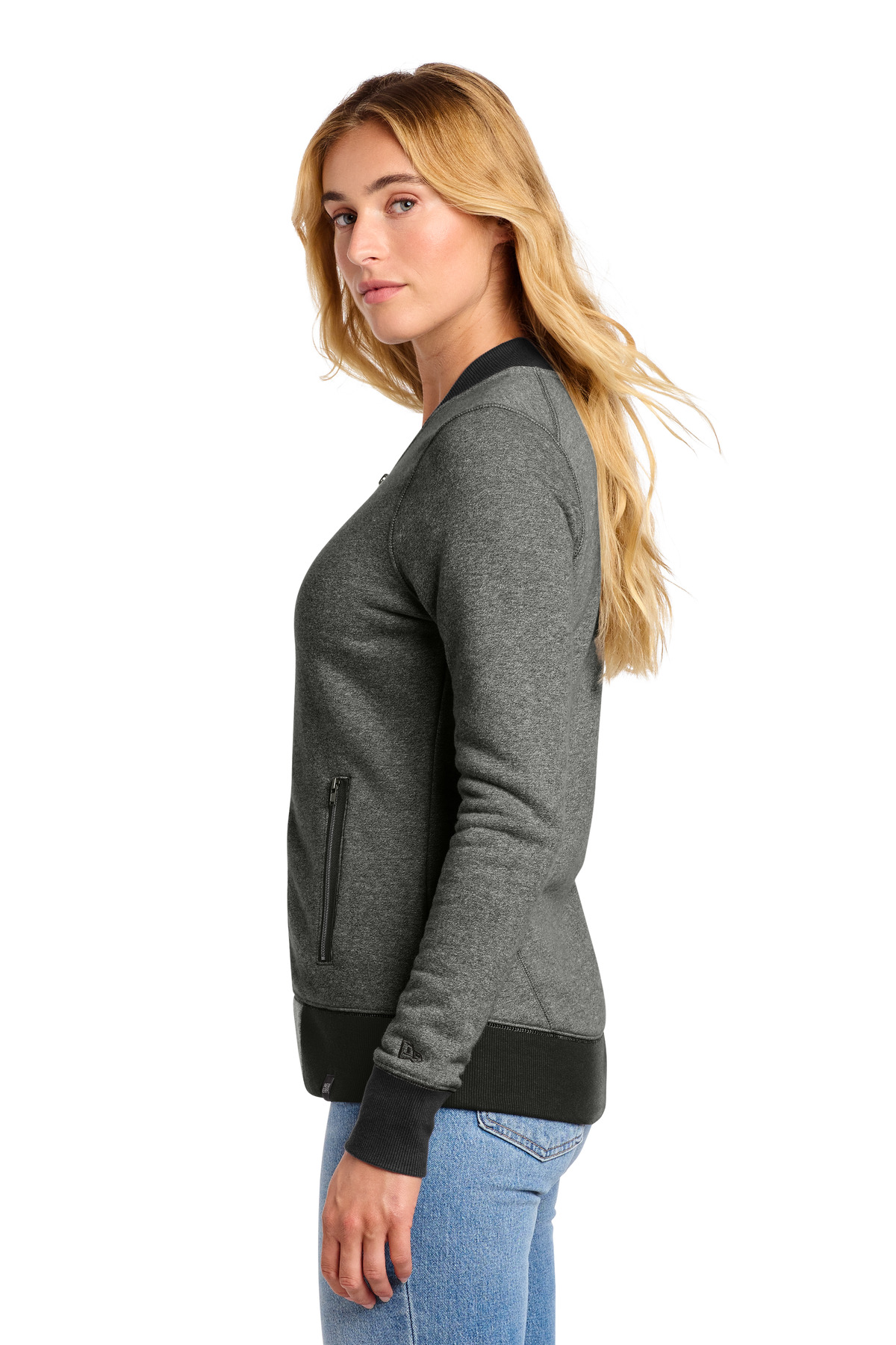 New Era Women's French Terry Baseball Full-Zip. LNEA503 16