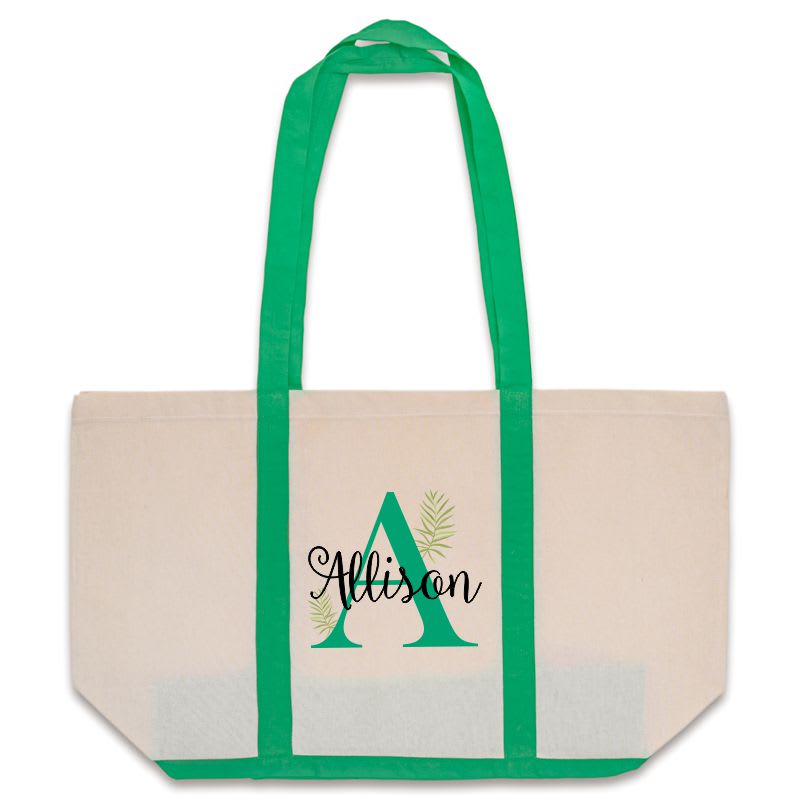Custom Two Tone Cotton Canvas Tote Bags, custom tote bag with logo imprint 2