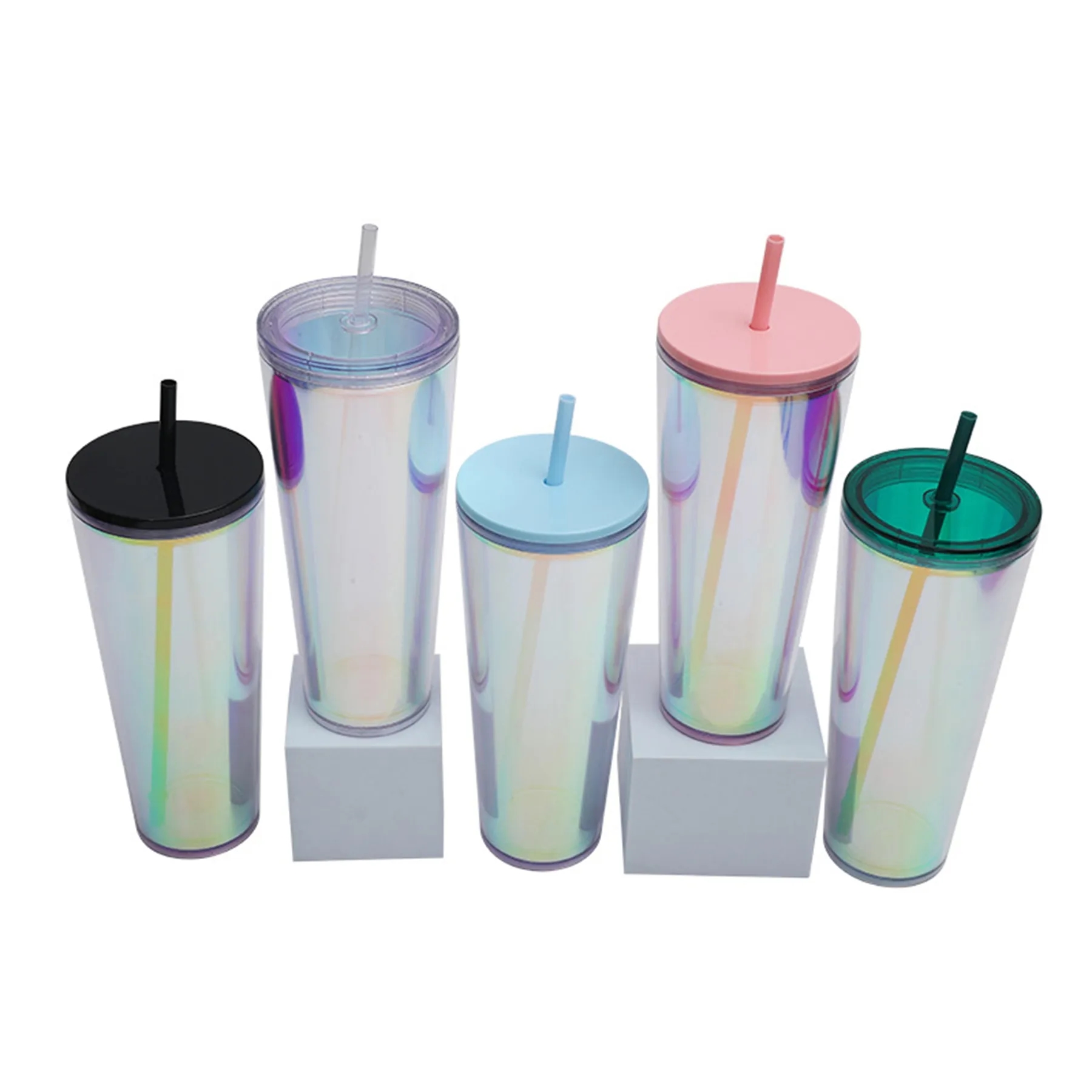 24 Oz. Laser Double Wall Plastic Straw Cup 6
