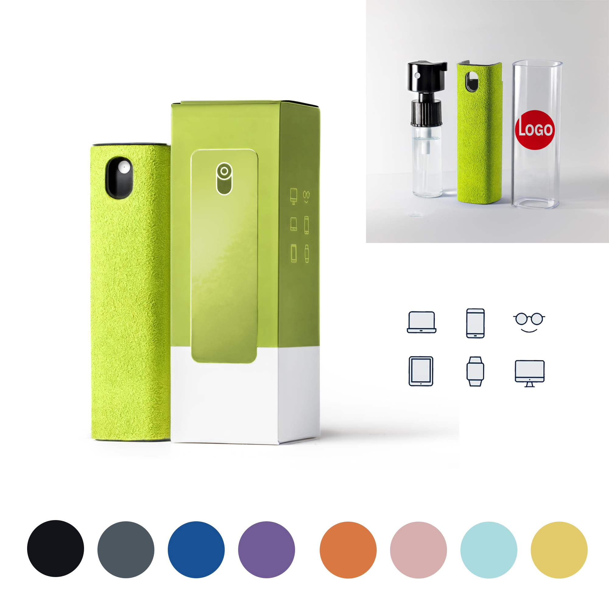 Portable Cleaning Spray Bottle with Microfiber Cloth for Electronics 3