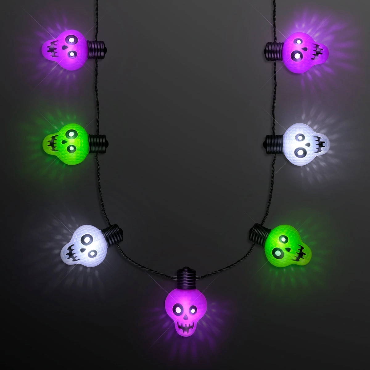 Zombie Skulls LED Jumbo String Lights Necklace 2