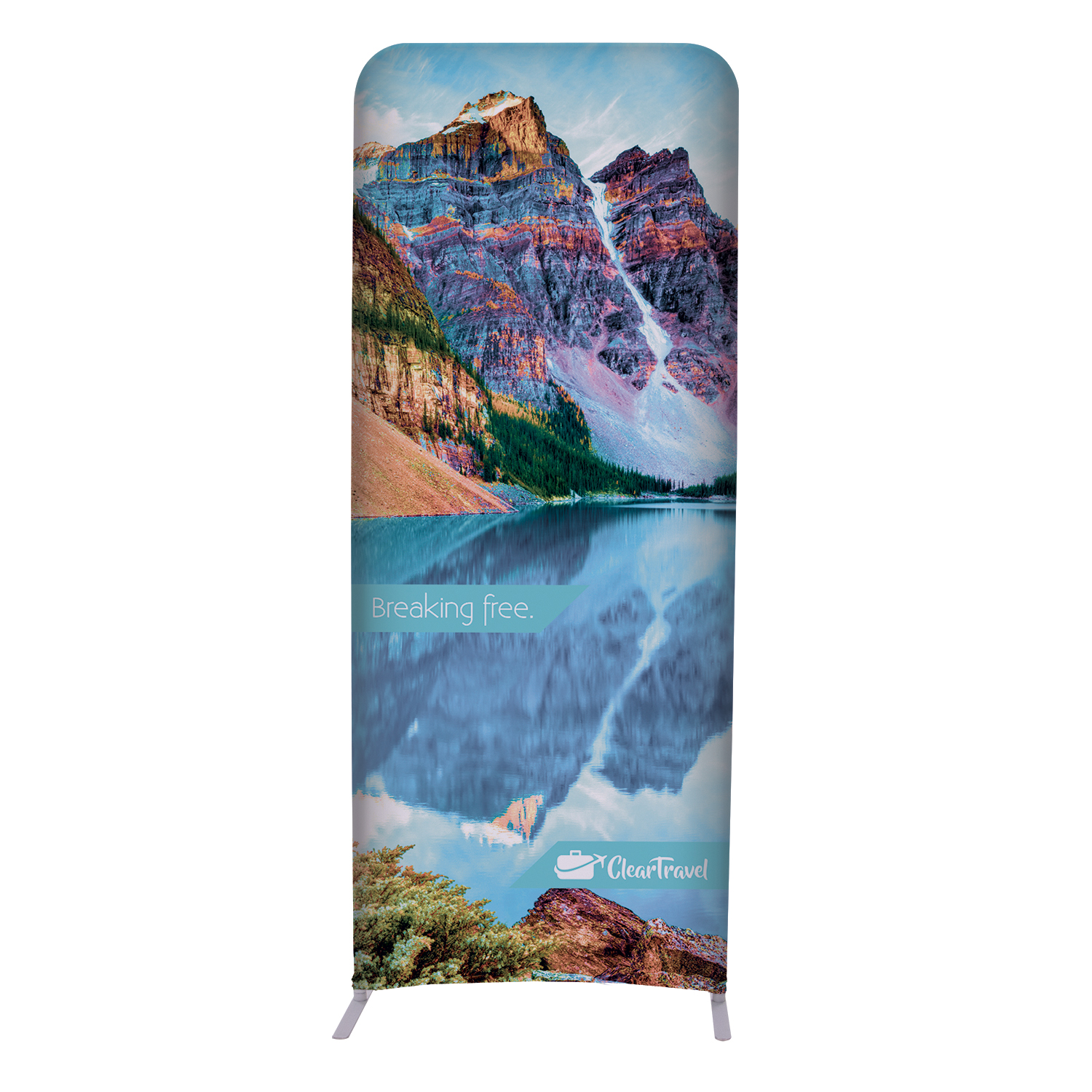 3'W x 90"H EuroFit™ Straight Wall Kit (Recycled Polyester Knit) 2