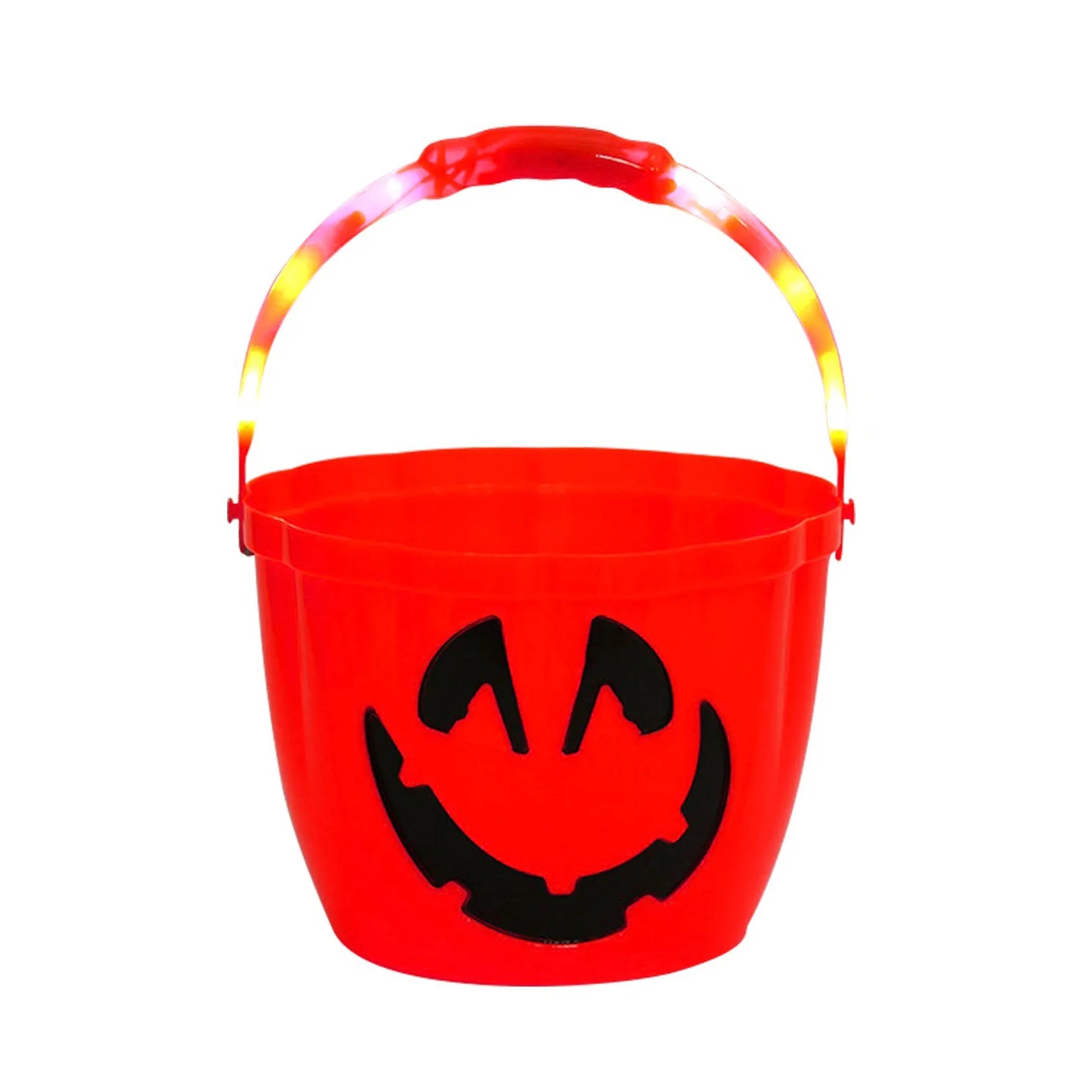 Light Up Halloween Pumpkin Buckets with LED Handle 6