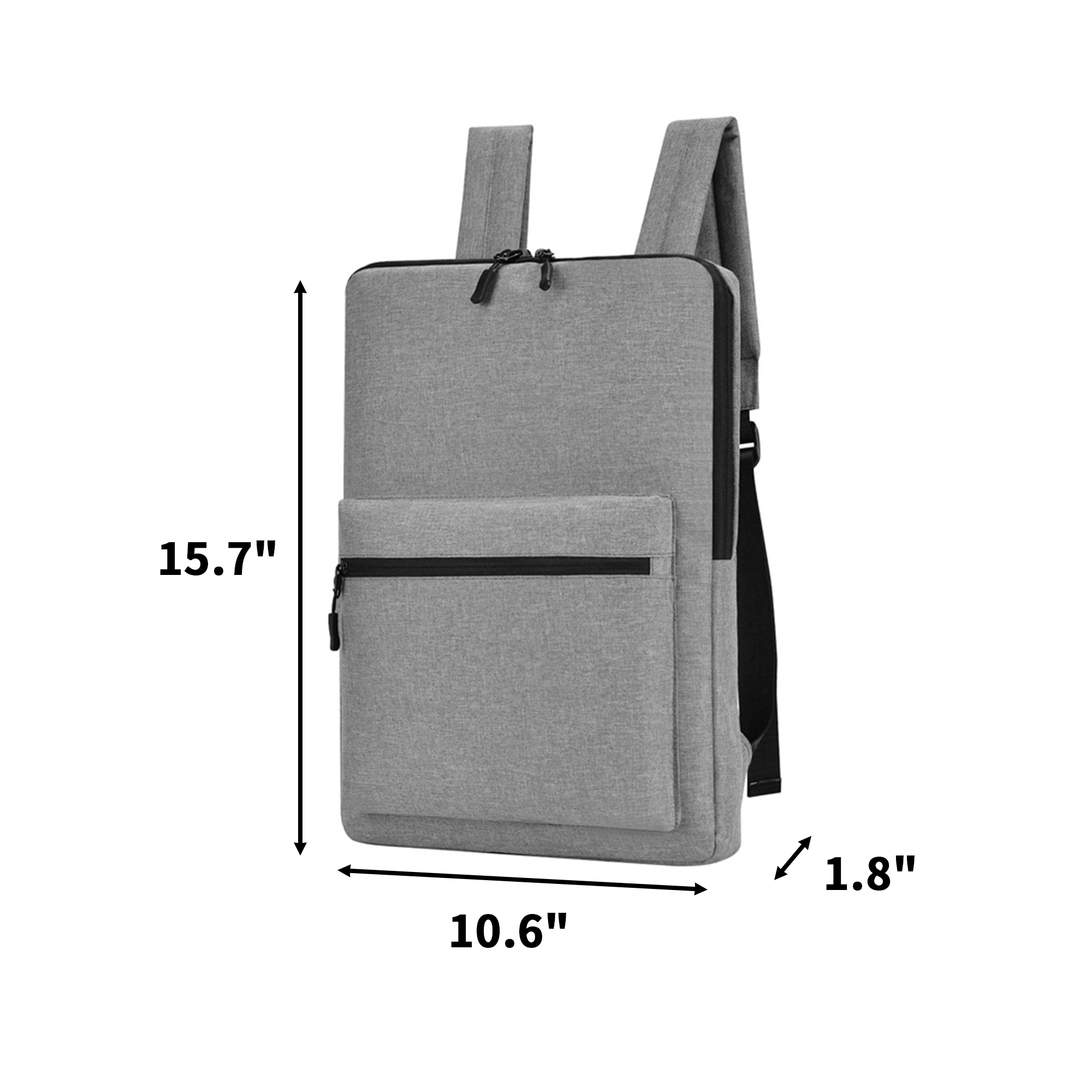 Water Repellent Laptop Daypack 15.7" x 10.6" x 1.8" 2