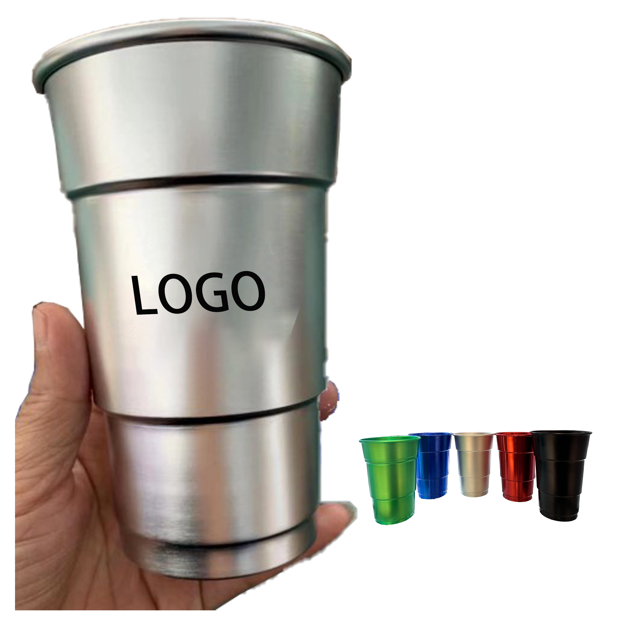 16 oz Aluminum Stadium Cups MOQ 50pcs