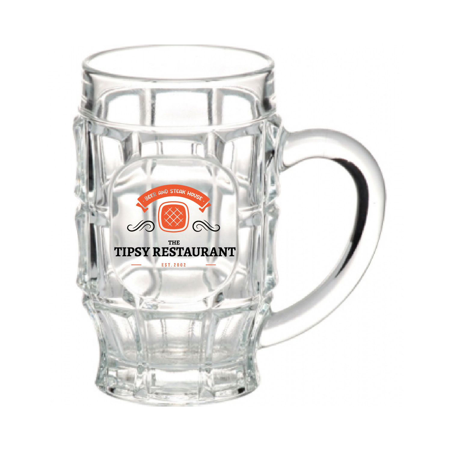 17.75 oz. Beer Garden Glass Mug (2 Color Imprint) 1
