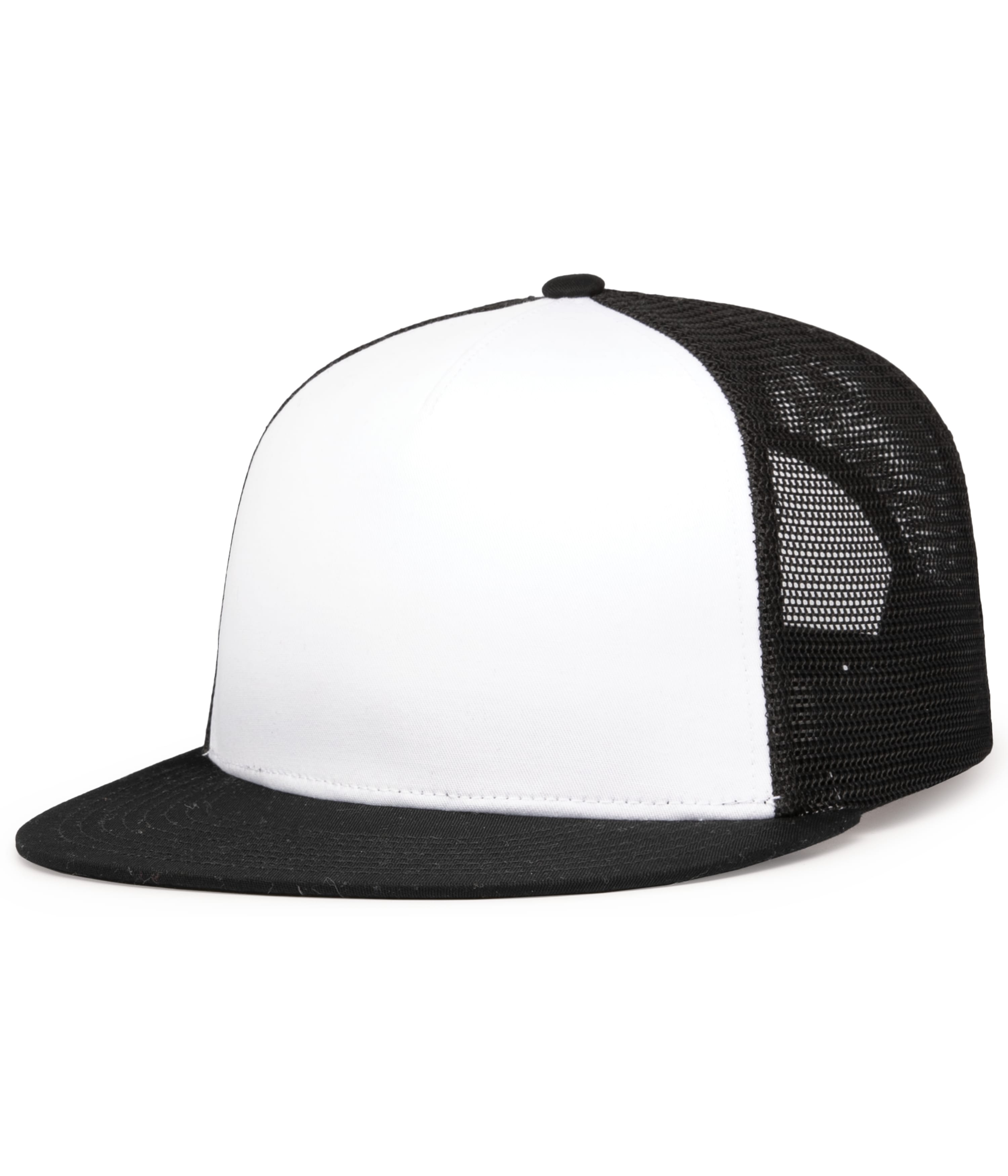 D-Series 5-Panel Trucker Snapback Cap, custom hat with logo imprint 4