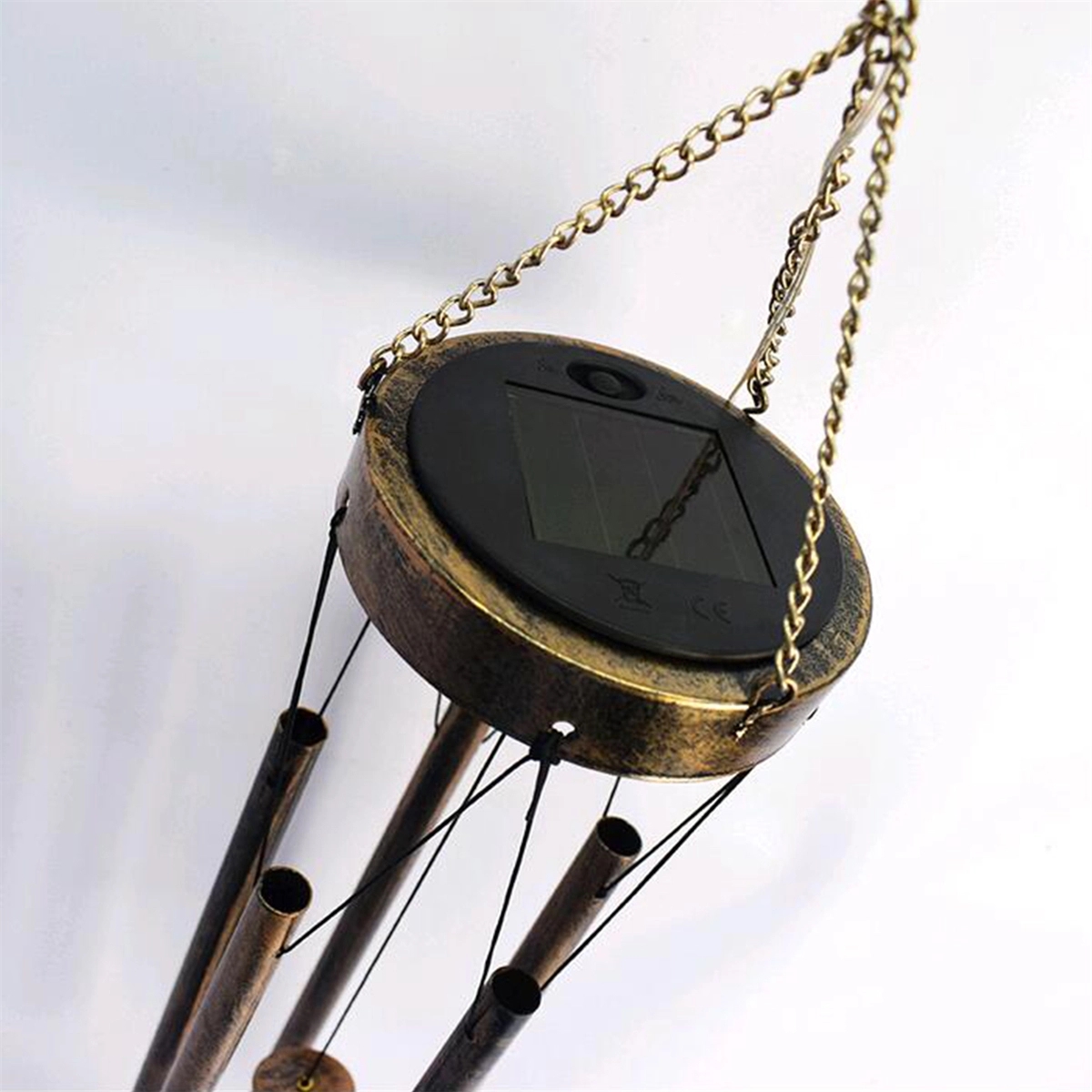 LED Lights Wind Chimes with Solar Moon Chandelier 3