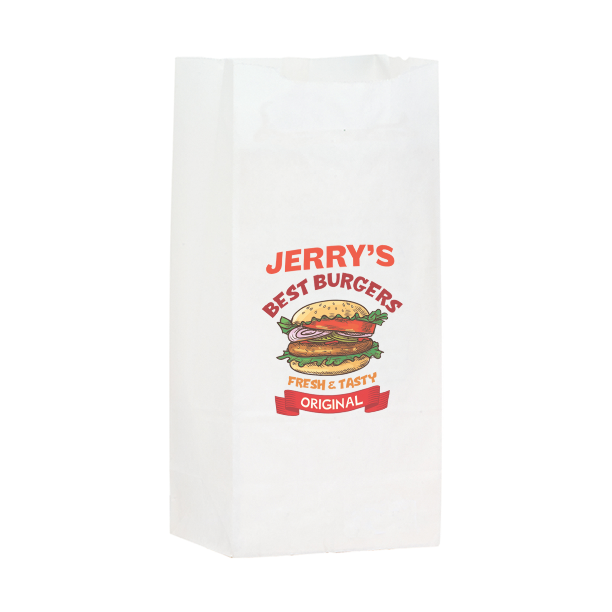 Lunch Bag - White Kraft 6# SOS 2