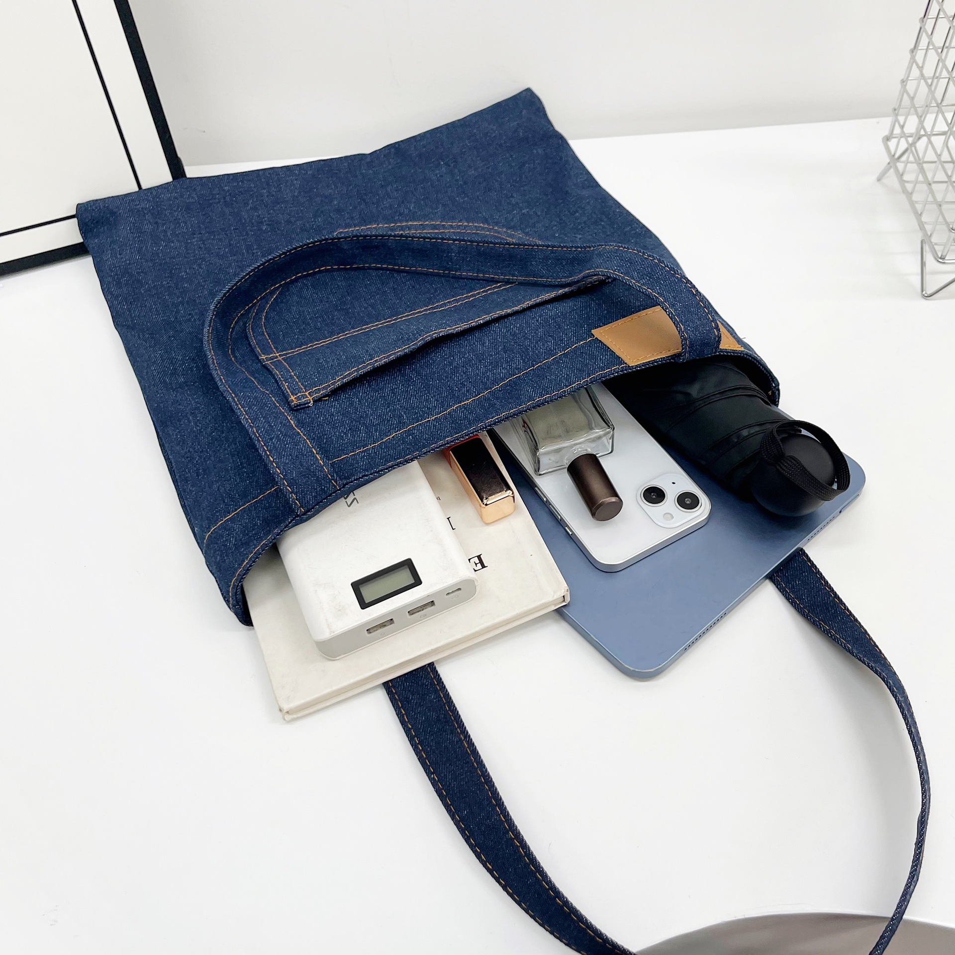 Denim Canvas Bag, custom tote bag with logo imprint 5