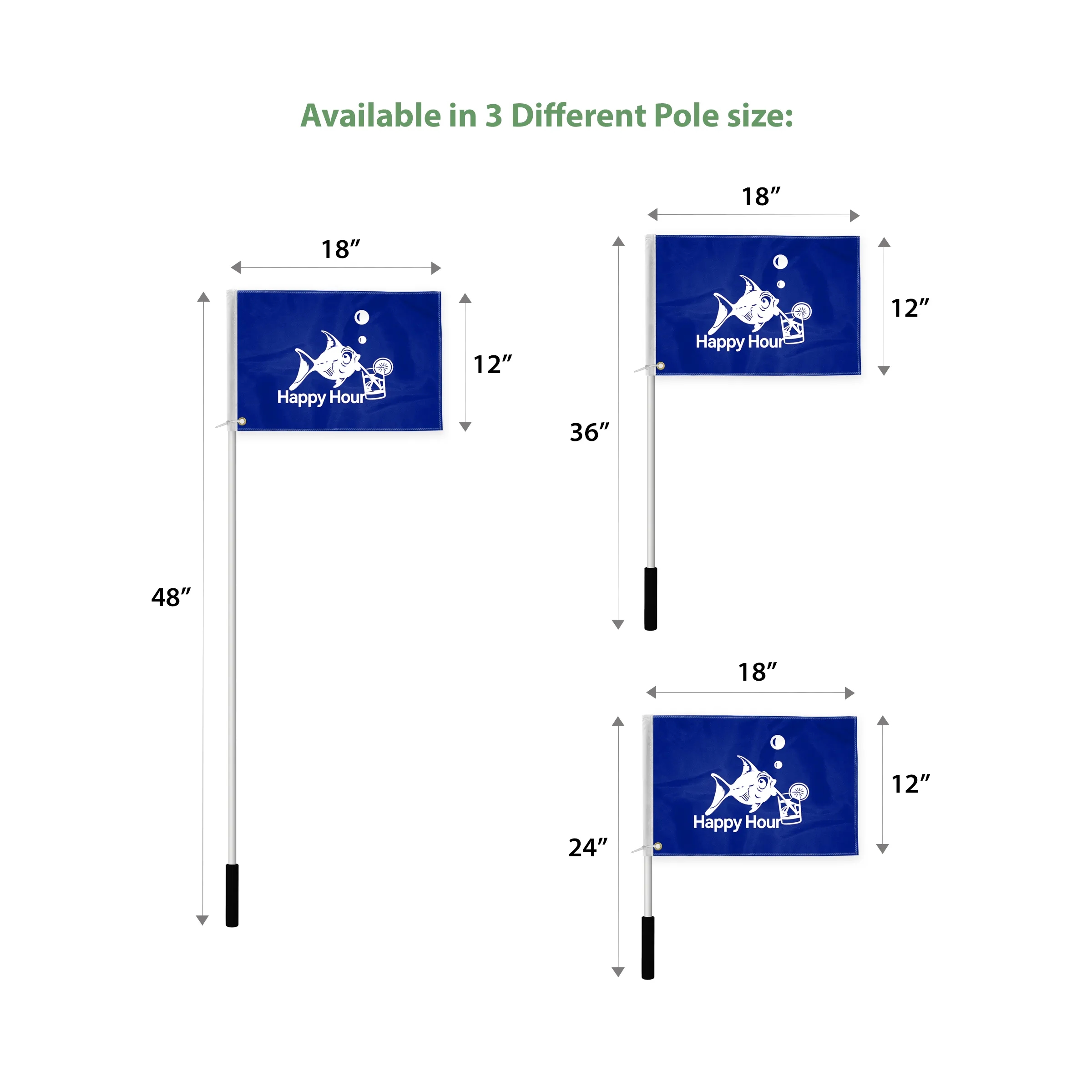 48" Custom Ski Flag Pole with 12"x18" Custom flag 3