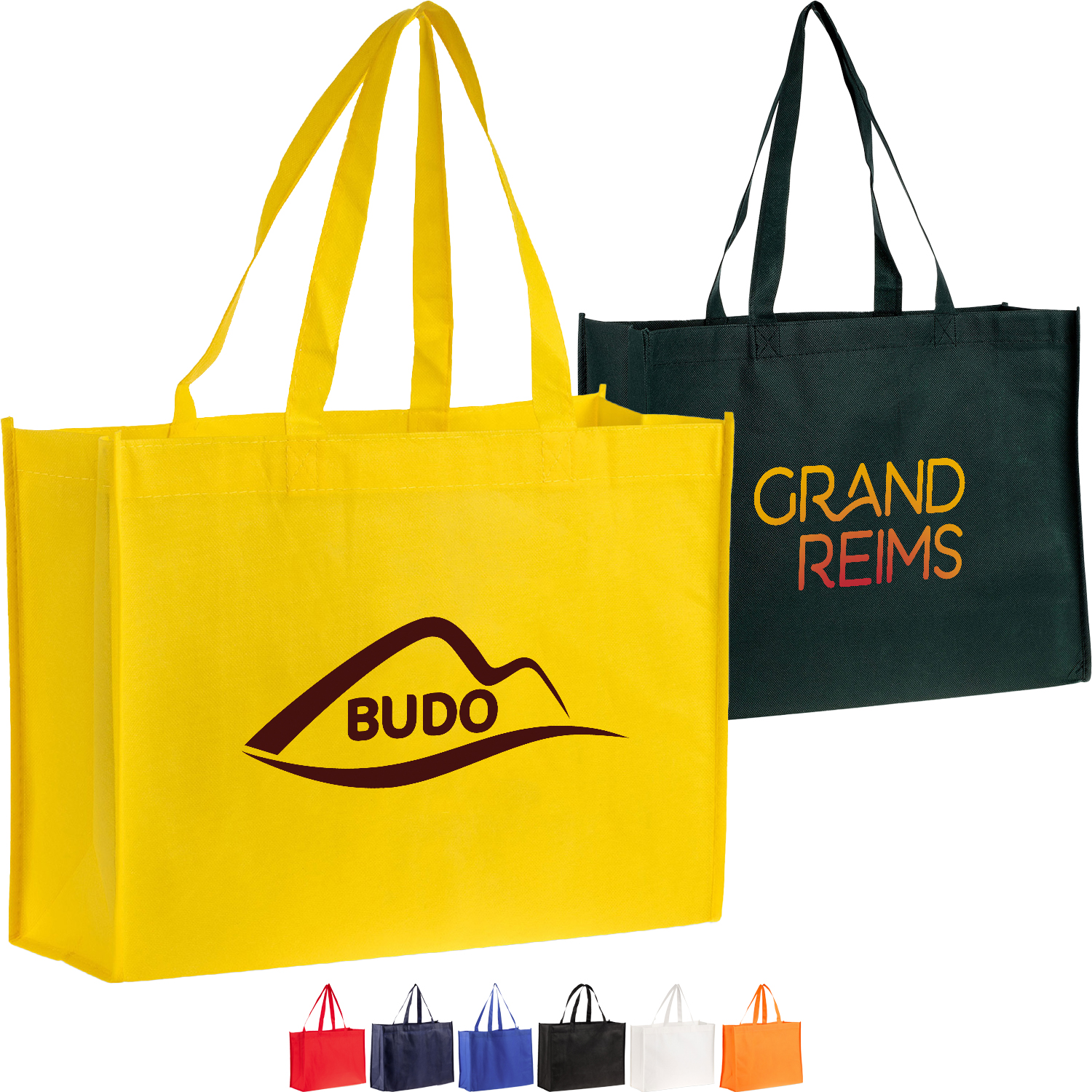 Non-Woven Shopping Gusset Tote Bag USA Decorated (16" X 12" X 6") 3