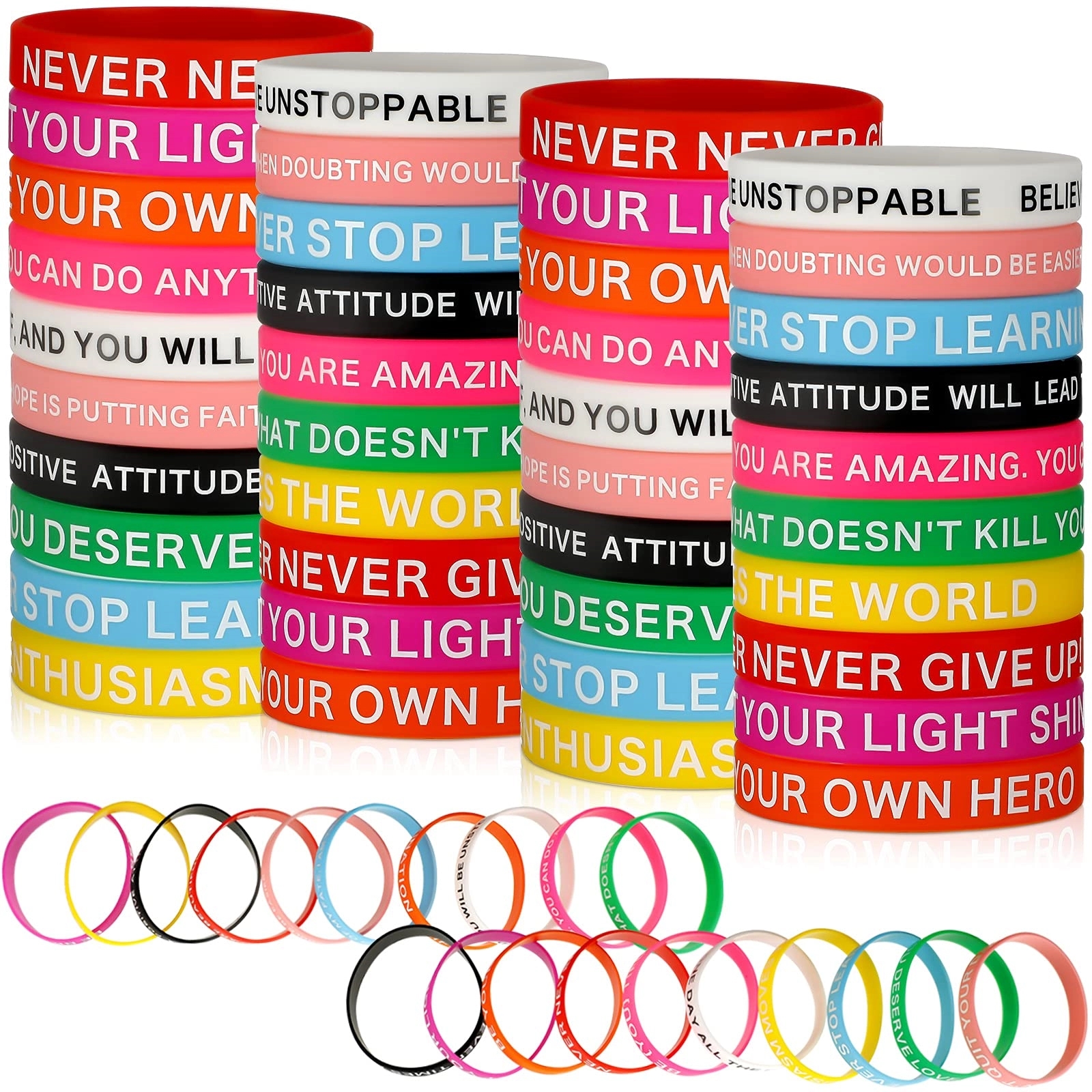 Debossed silicone bracelet 11