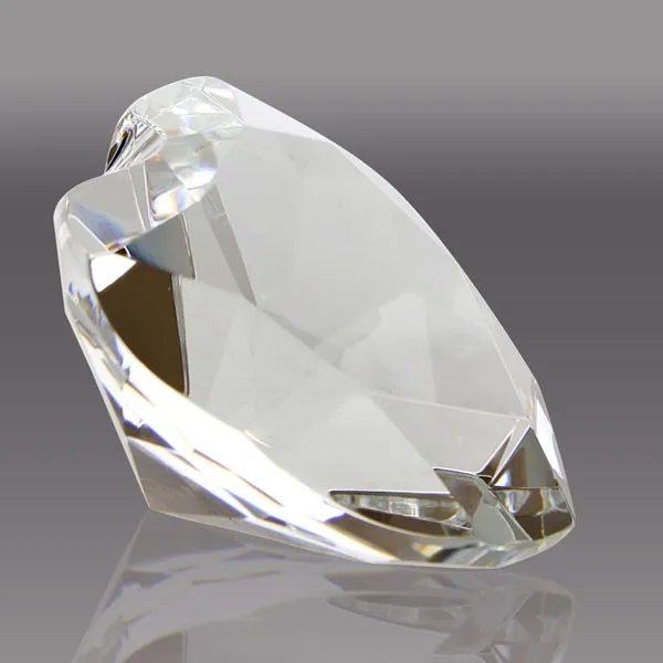 Personalized Crystal Heart Shaped Diamond Paperweight 2
