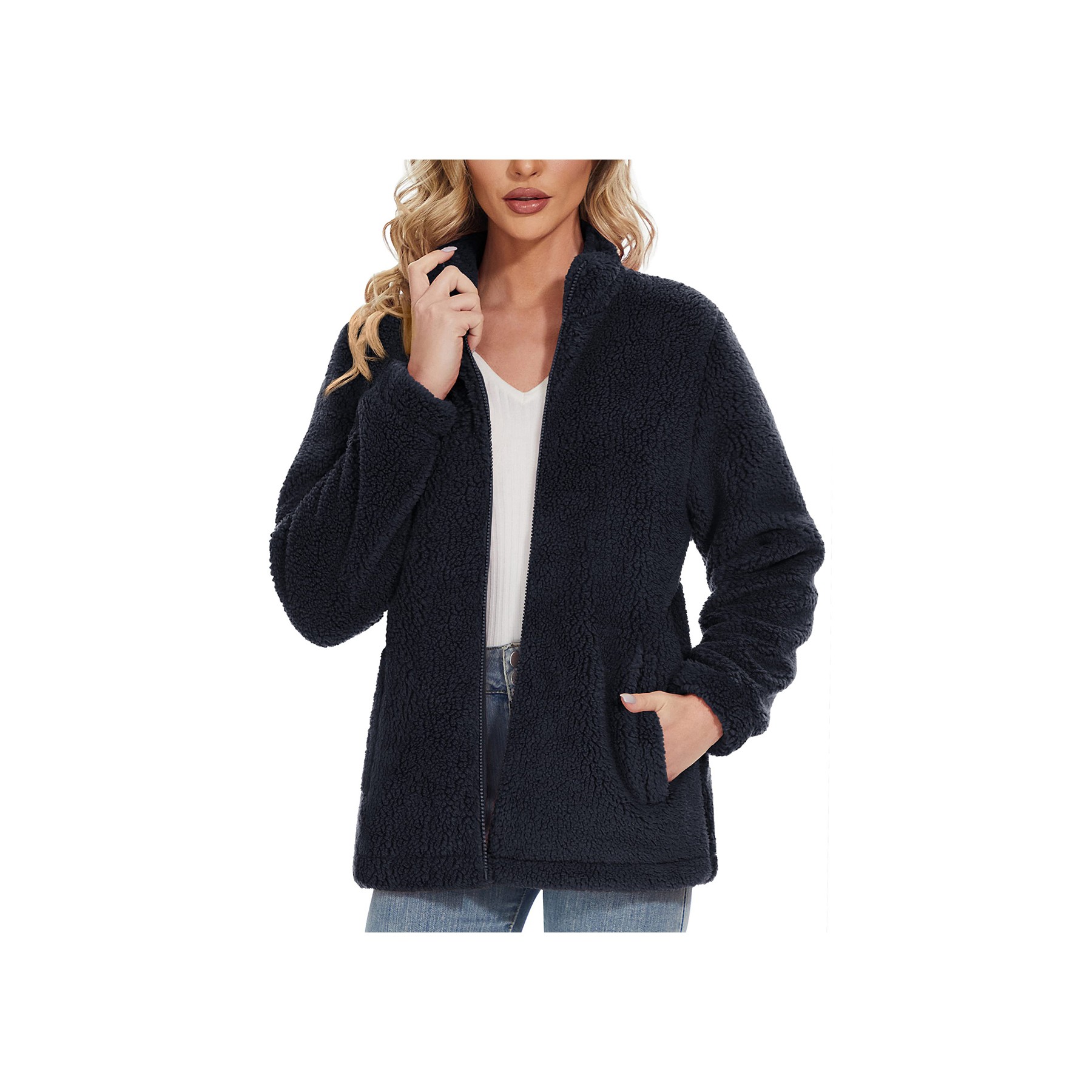 Sherpa Fleece Full Zip Jacket 3