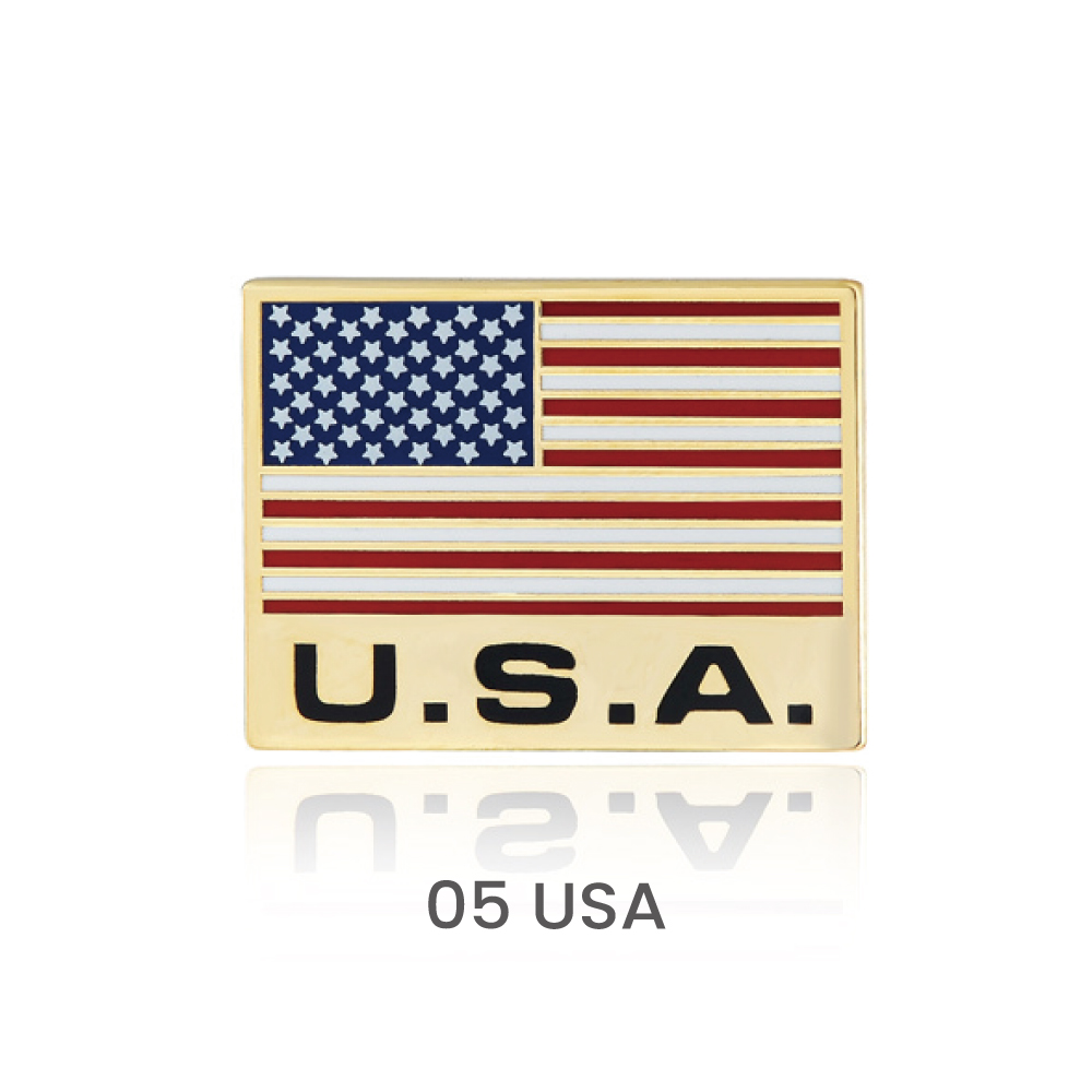 7/8 " Single Stock Flag Pins 2