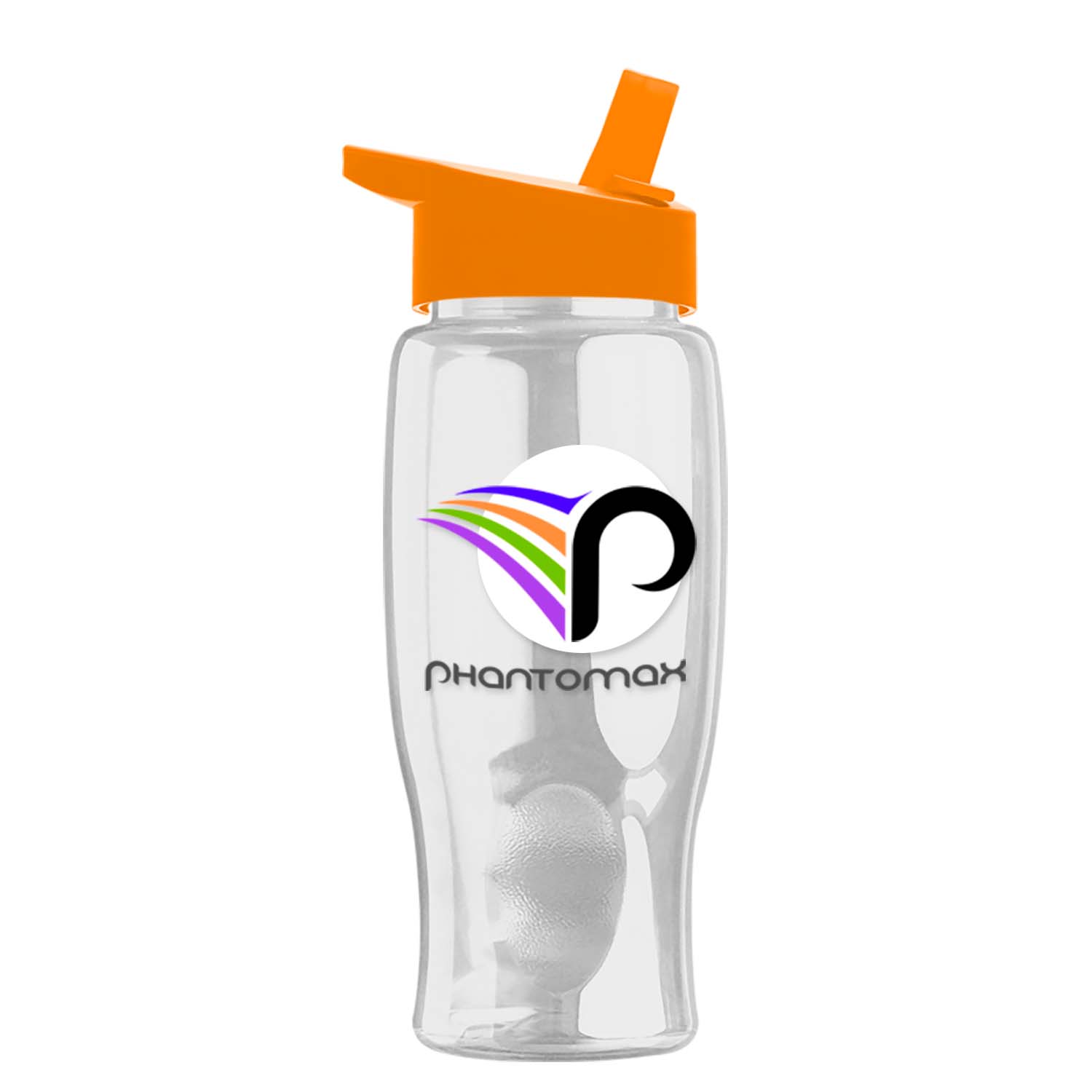 Poly-pure - 27 oz. Transparent Bottle with Flip Straw and Digital Imprint 14