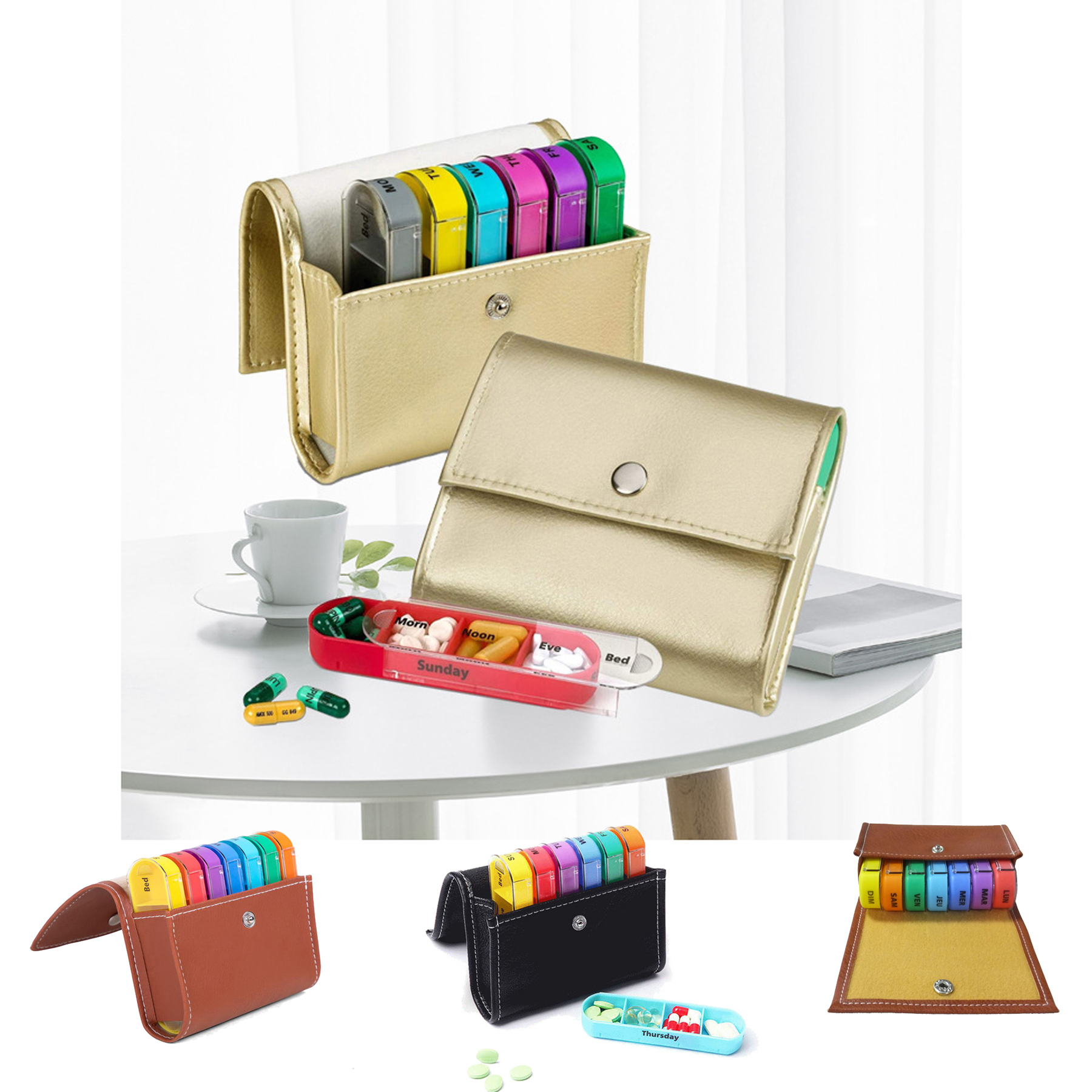 Weekly Large 7 Day Pill Organizer 4