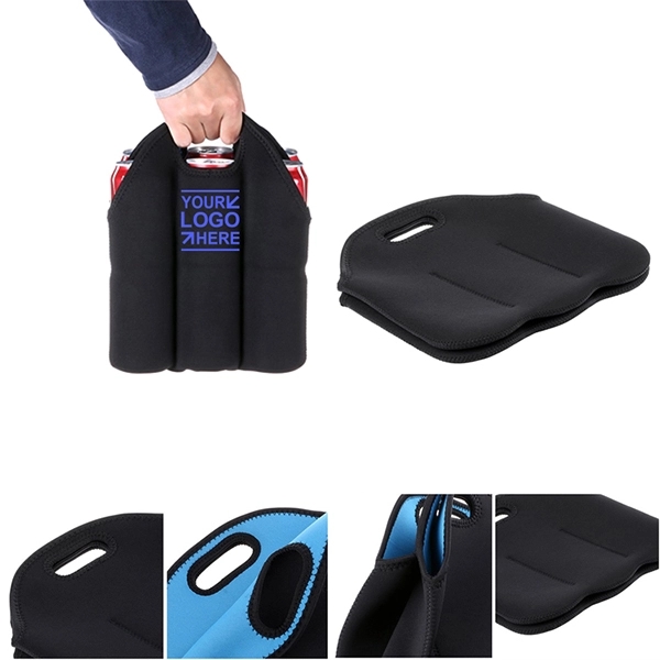 6 pack beer water can carrier tote 2