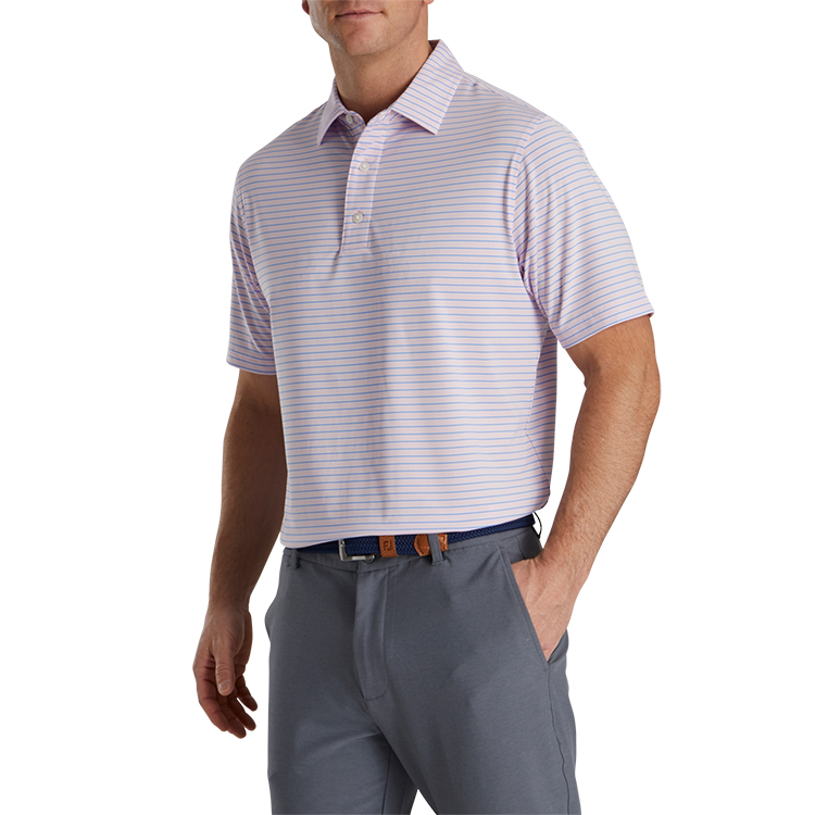 FootJoy ProDry Performance Stretch Lisle Pinstripe Polo 10