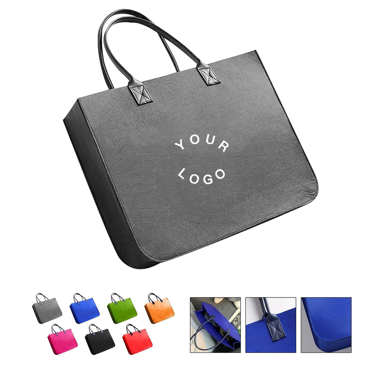 Stylish Felt Shopping Handbag 7