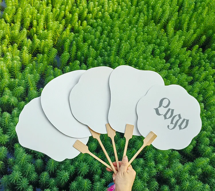 Bleached Rice Paper Folding Fan 6