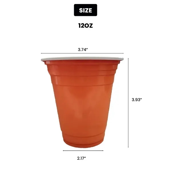 12 oz Party with 50 Colorful Plastic Cups 5