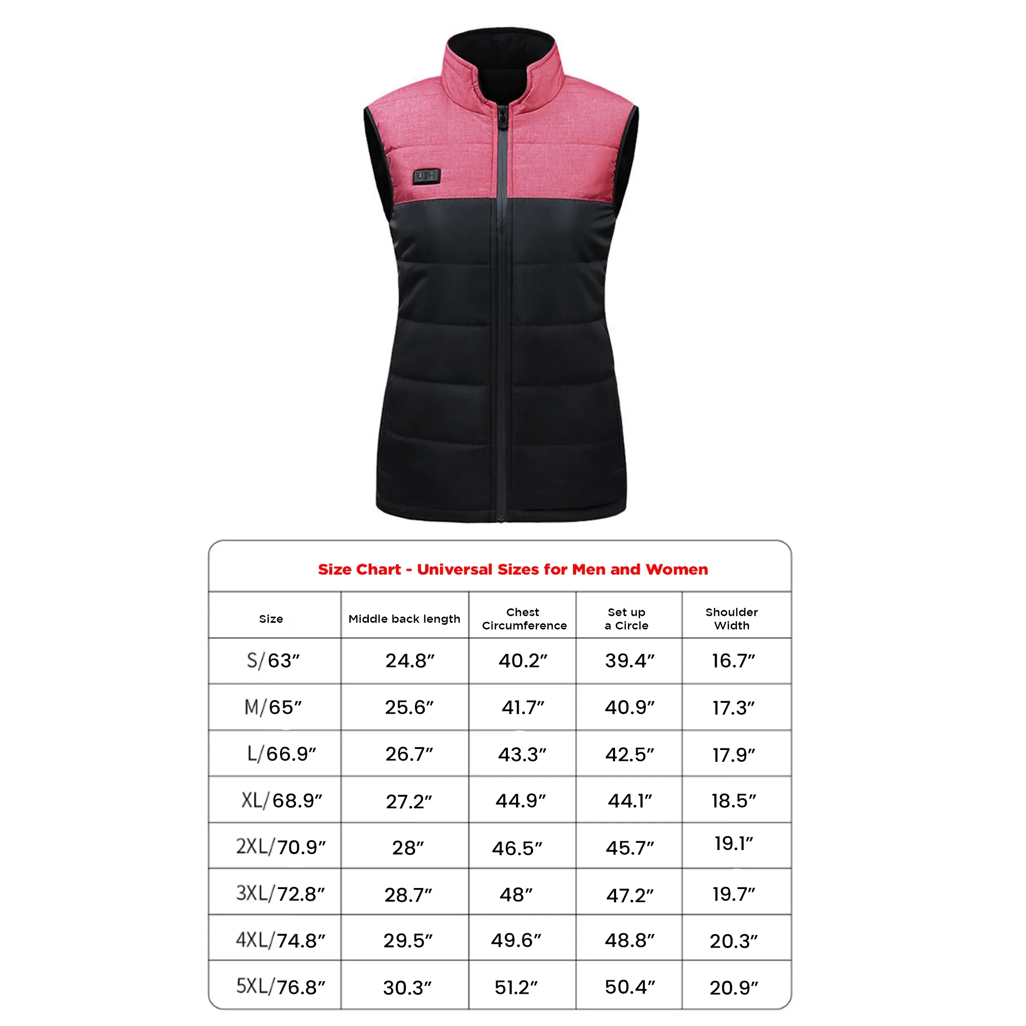 Warm Heated Vest Unisex Design 6