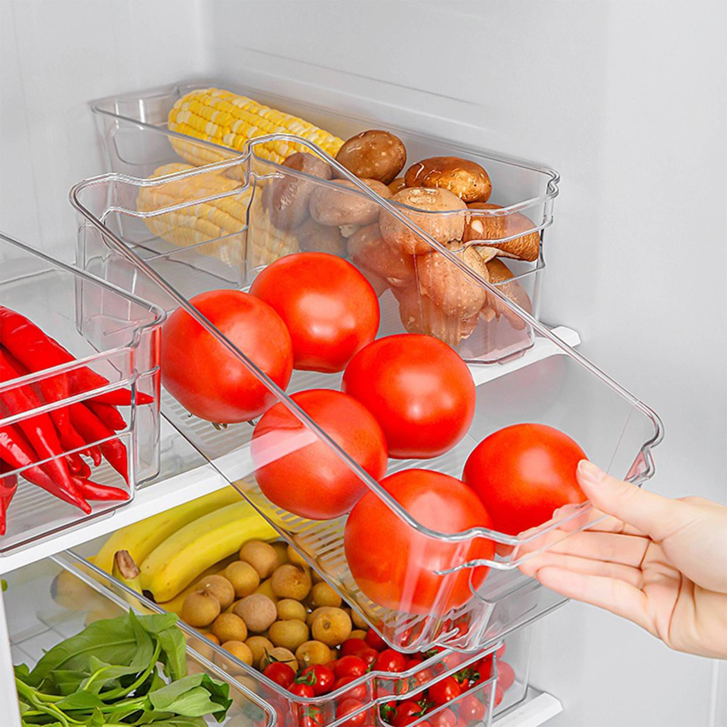 Kitchen Transparent Refrigerator Storage Box 4