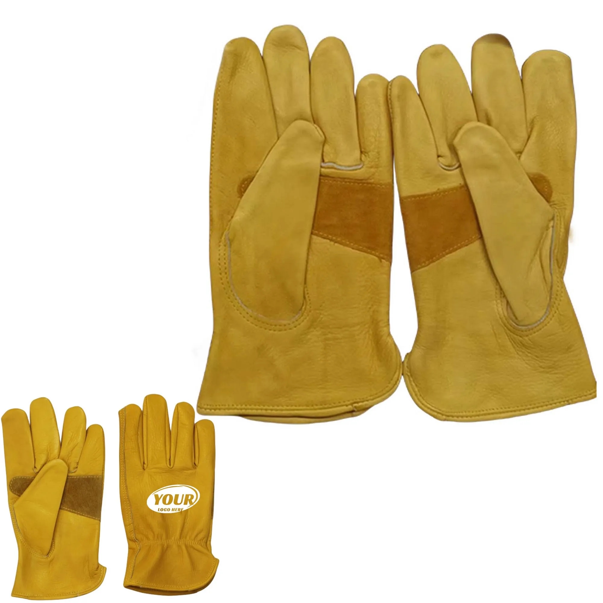 Truck Driver Work Leather Gloves