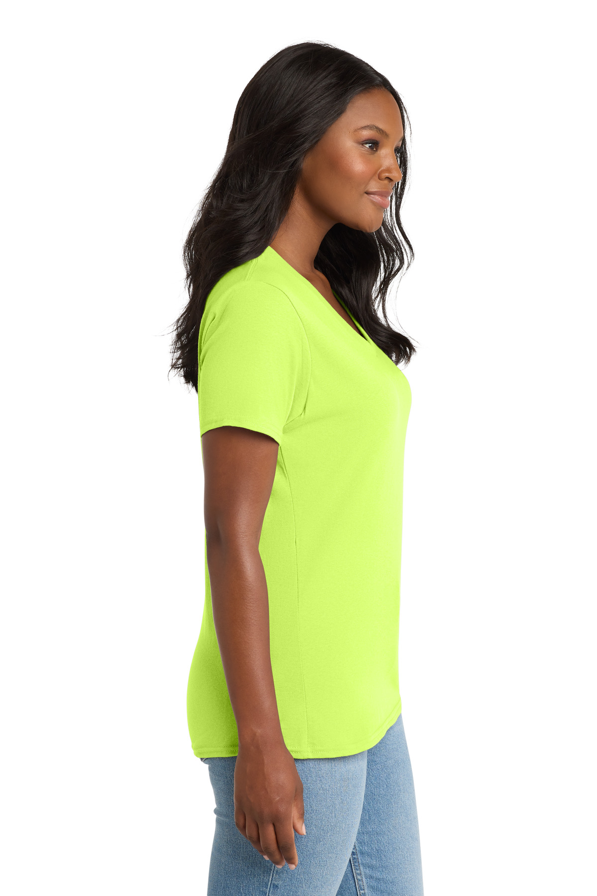 Port & Co Women's Core Cotton V-Neck Tee. LPC54V 74