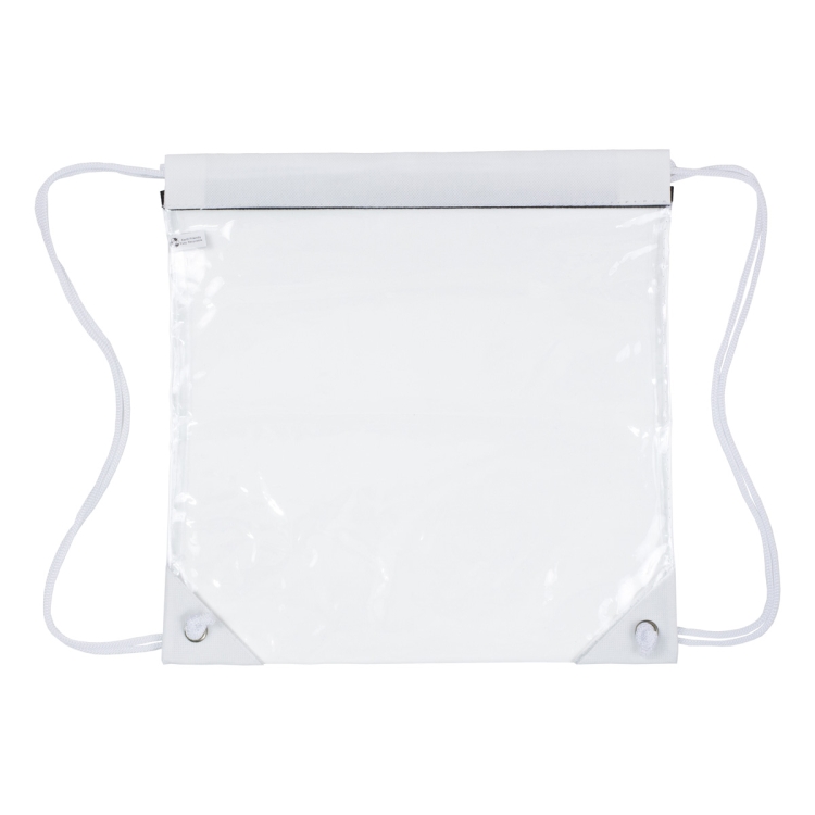 "Harris" Clear Vinyl Stadium Compliant Cinch Pack Backpack 16