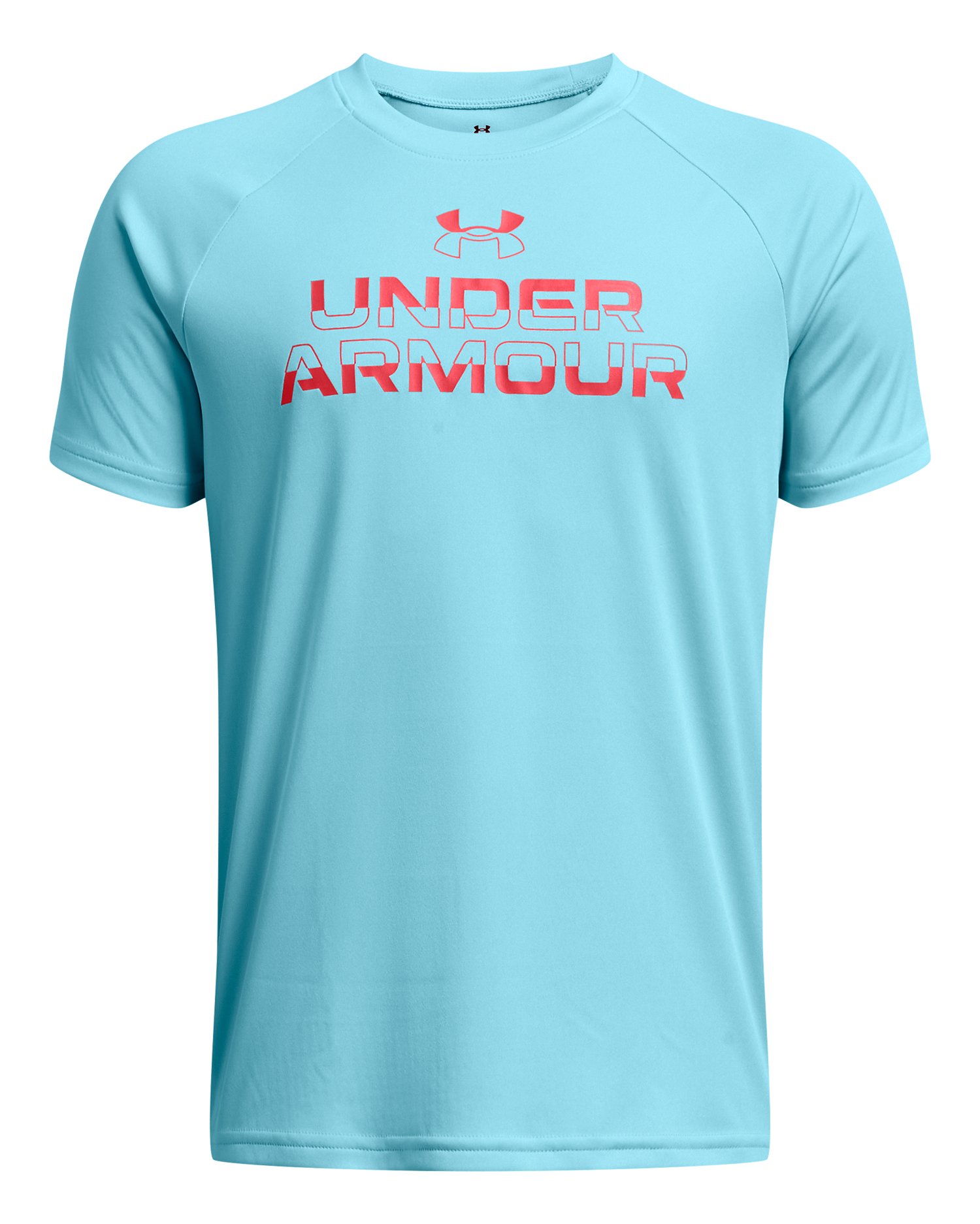 UA Tech Split Wordmark Boys' Short Sleeve 5