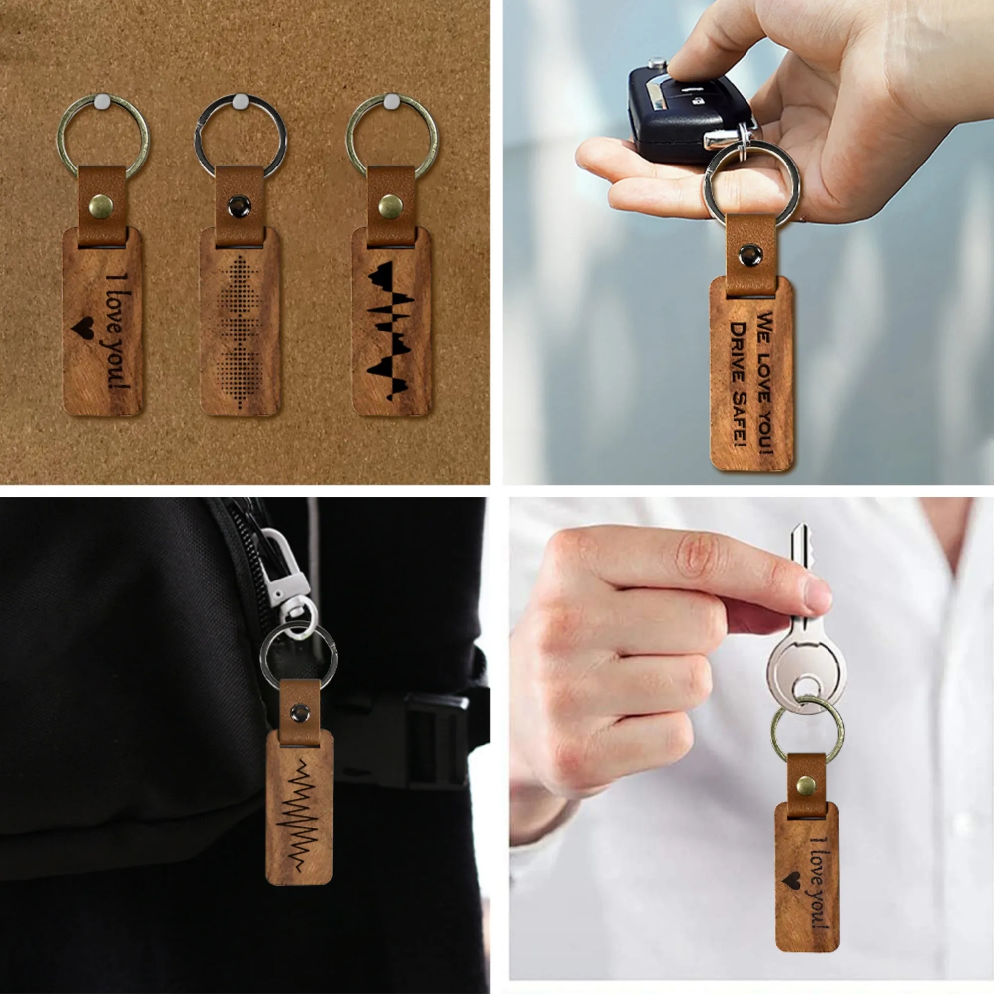Custom Blank Wooden Keychain 3