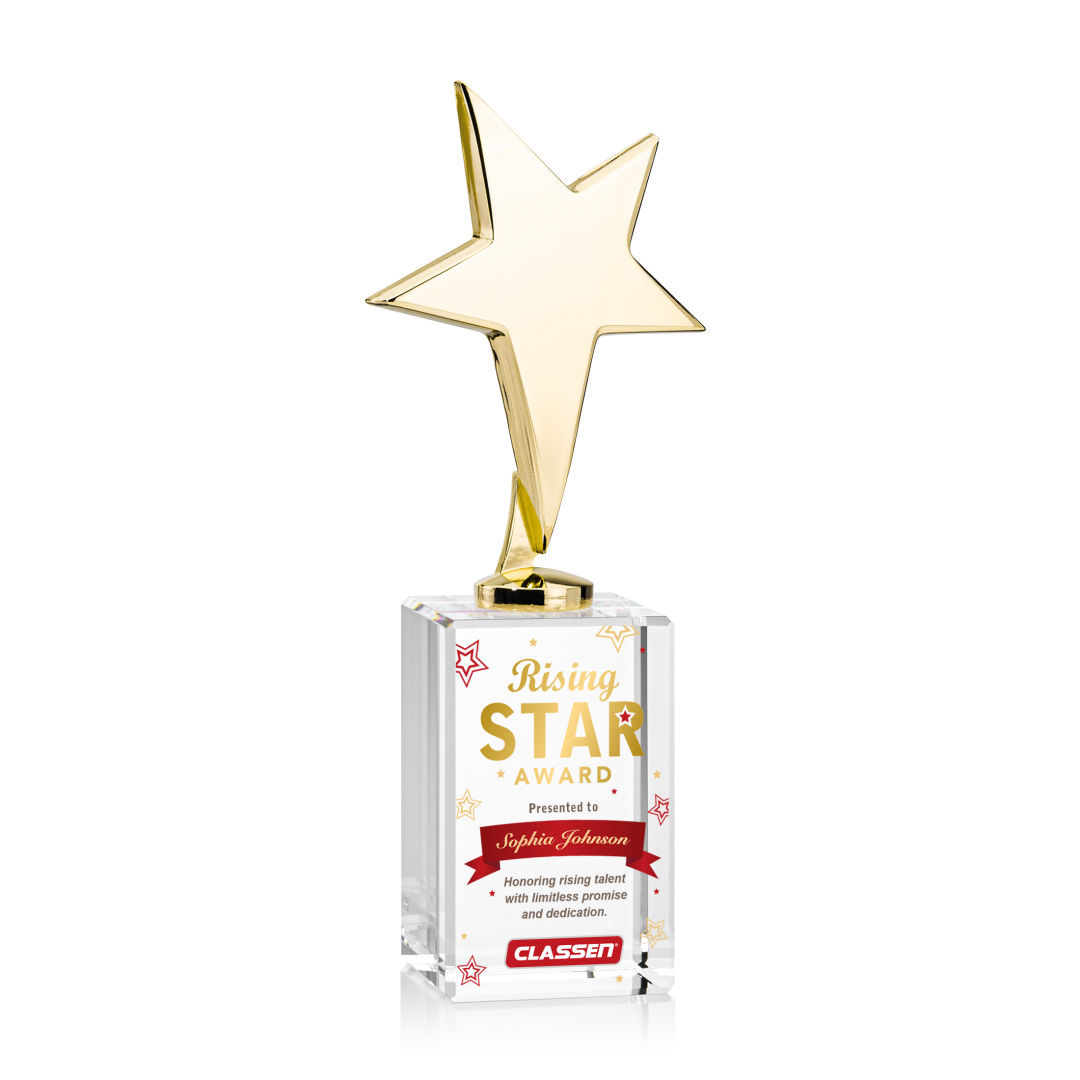 Tuscany Gold Star VividPrint™ Award on Lexington Base-Clear