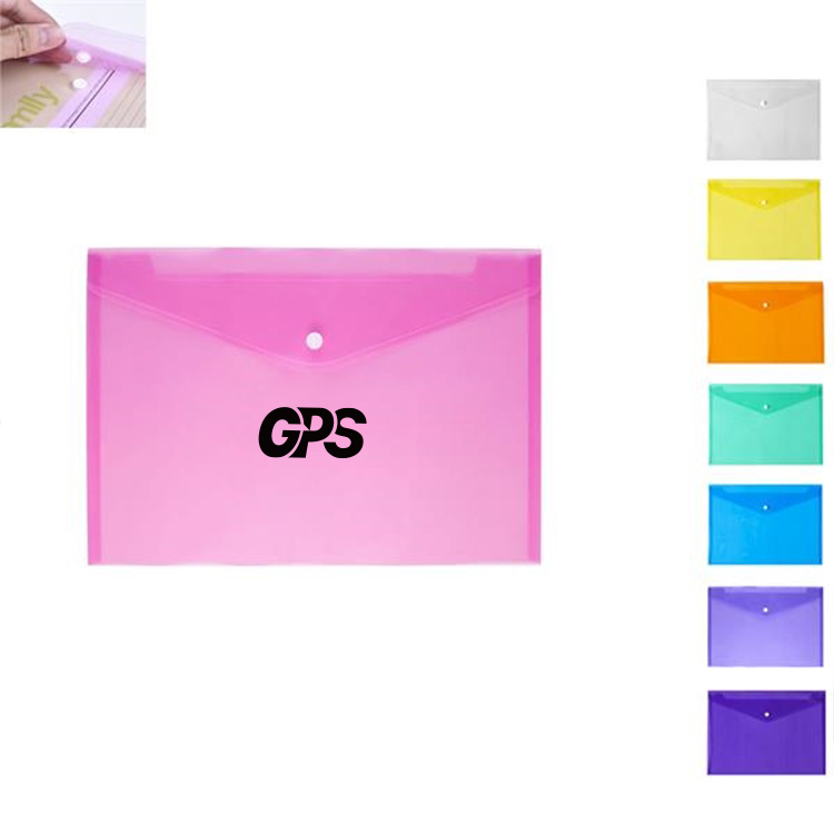 Waterproof Transparent Snap-It Document Envelope