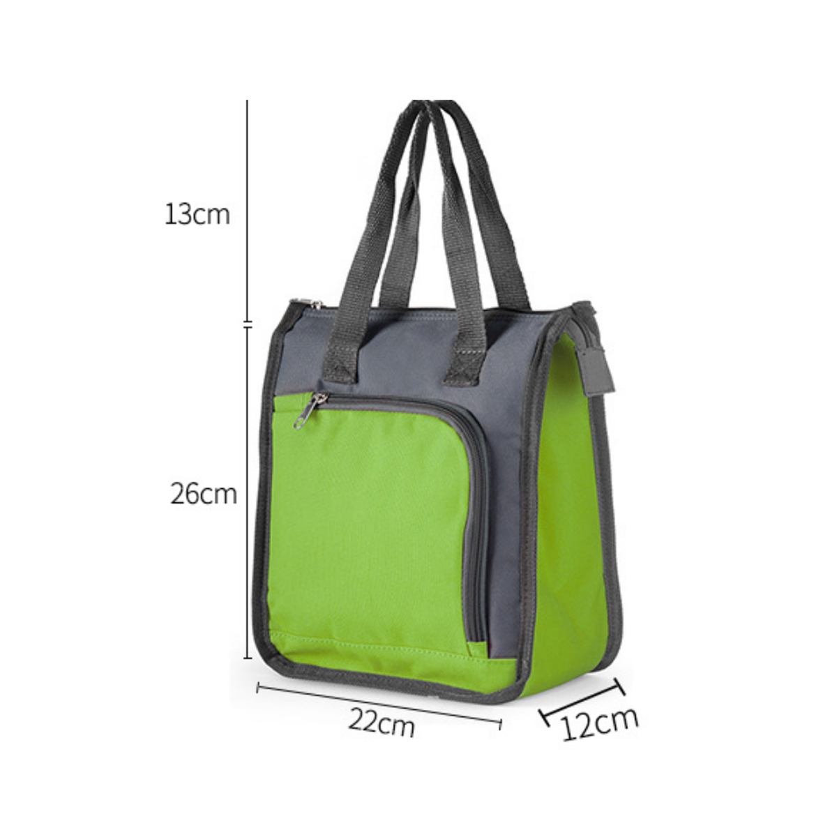 Portable Insulated Lunch Cooler Bag with Front & Mesh Pocket 7
