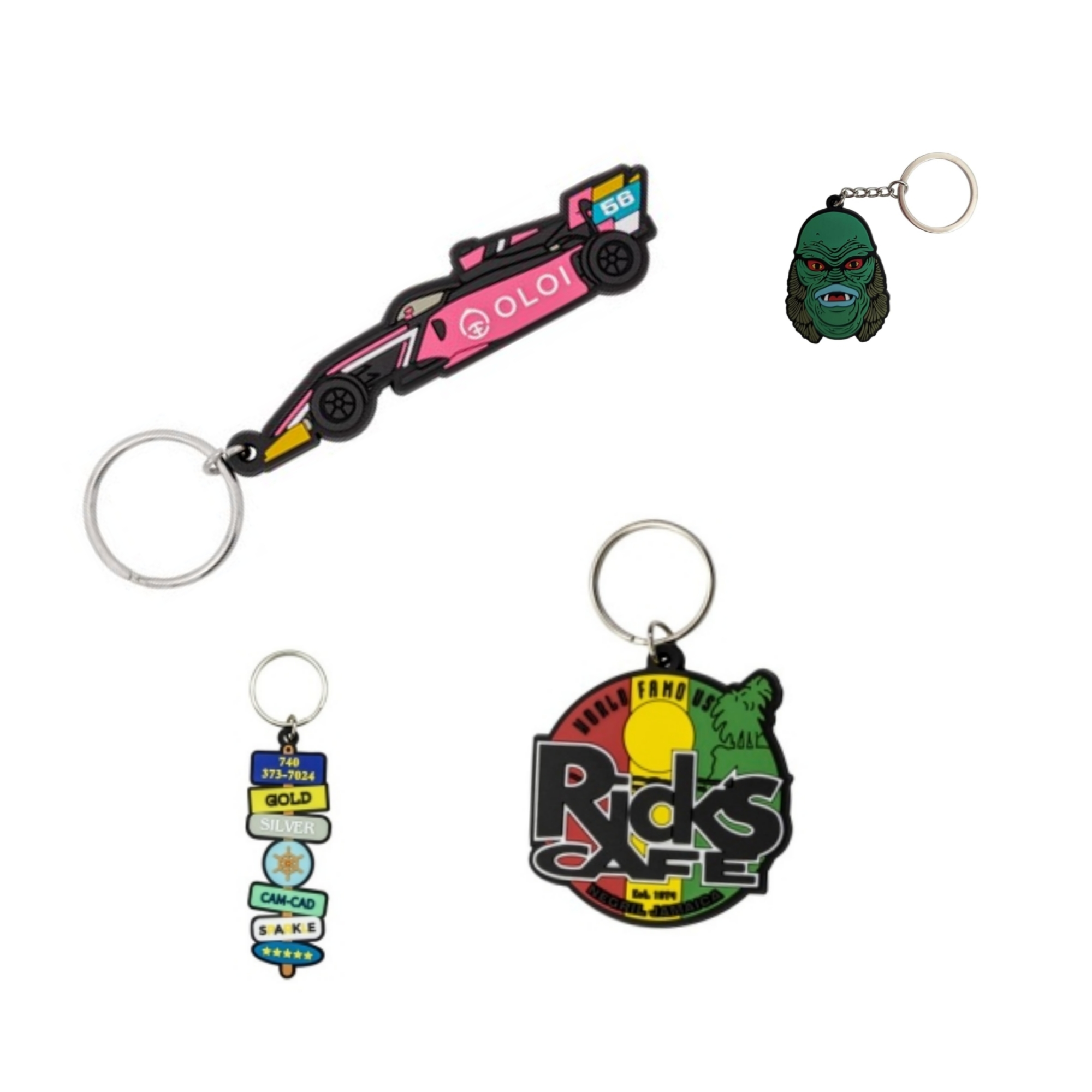 Soft Rubber PVC Keychain Keyring 2