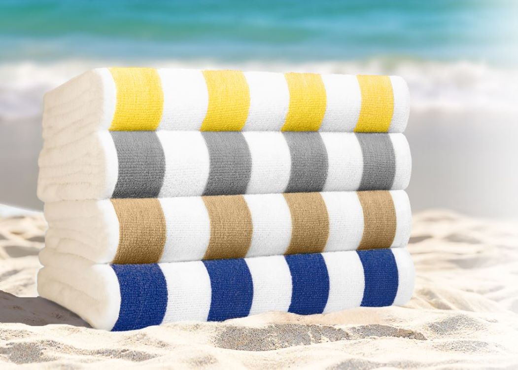 Playa Cabana Brown Stripe Cotton / Poly Blend 1