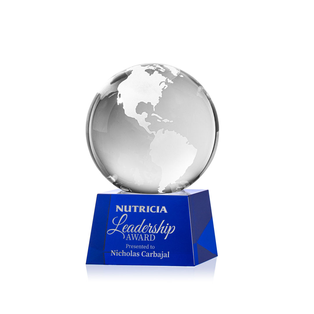 Globe Award on Robson Base - Blue 8