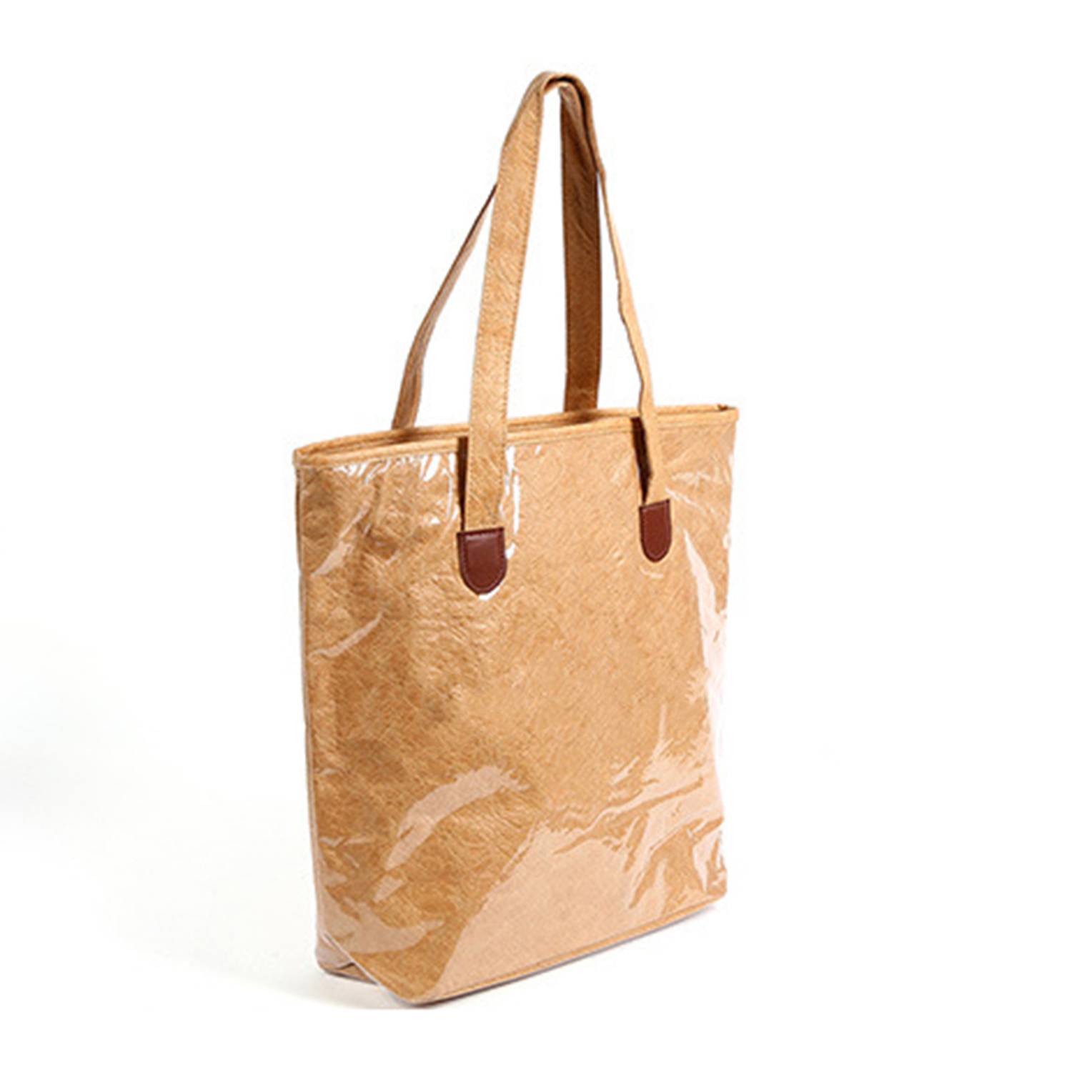 Open Top PVC Coated Washable Paper Tote Bag 4