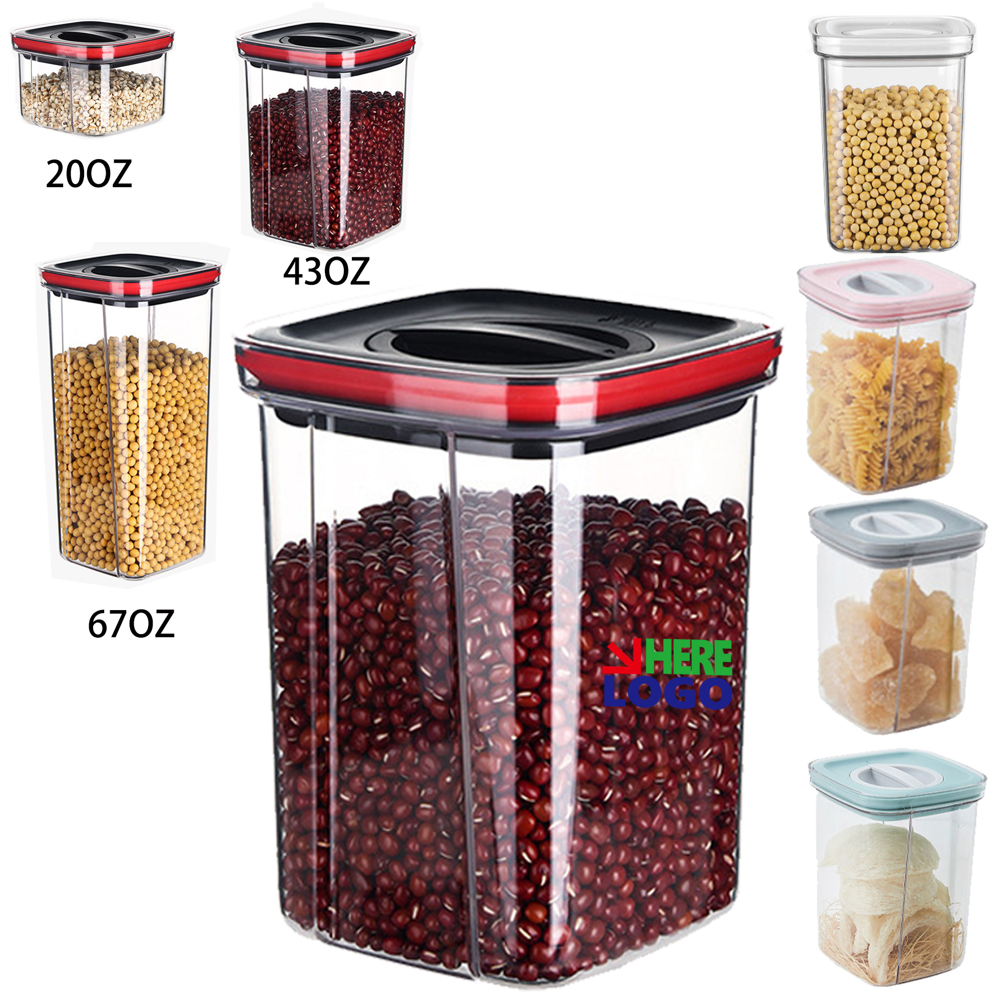 Sealed food storage containers with lids 2