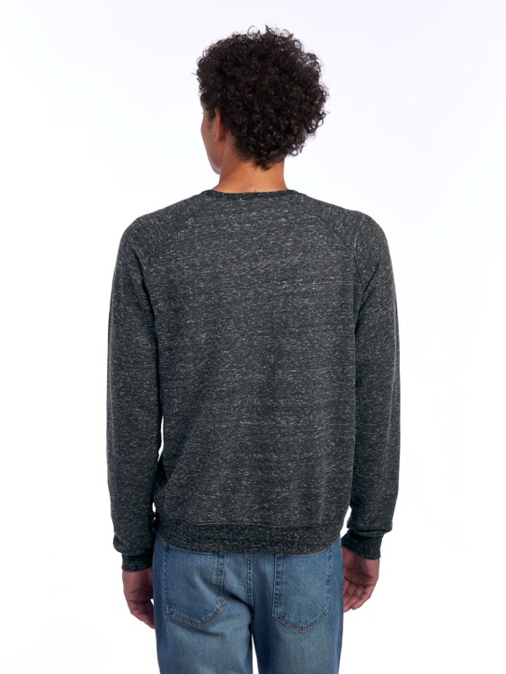 JERZEES Snow Heather Ring-Spun Unisex Raglan Crew 11