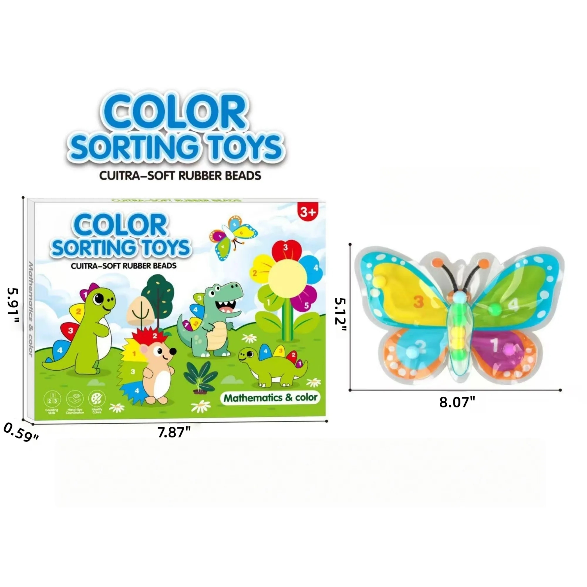 Cute Animal Shape Squeeze Toy Color Sorting Fidget Toy 9