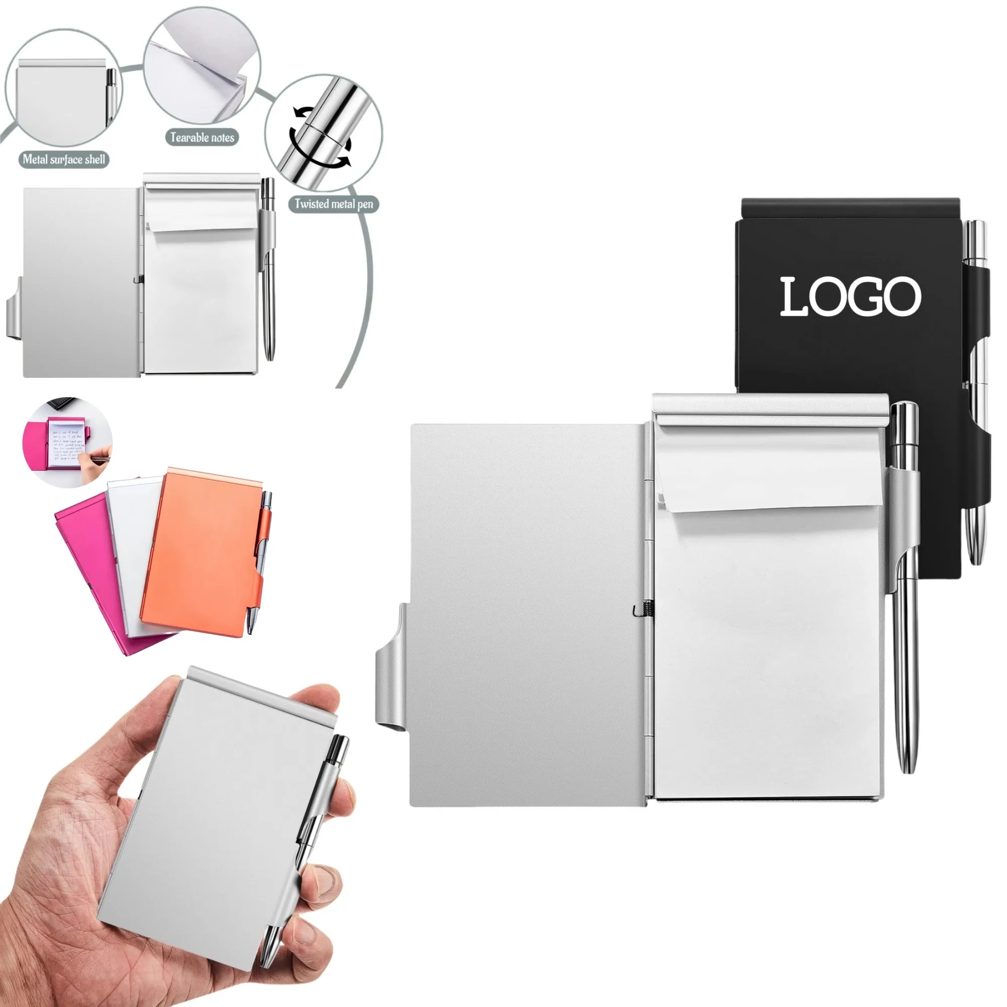 Premium Aluminum Notepad & Pen Set for Business 1