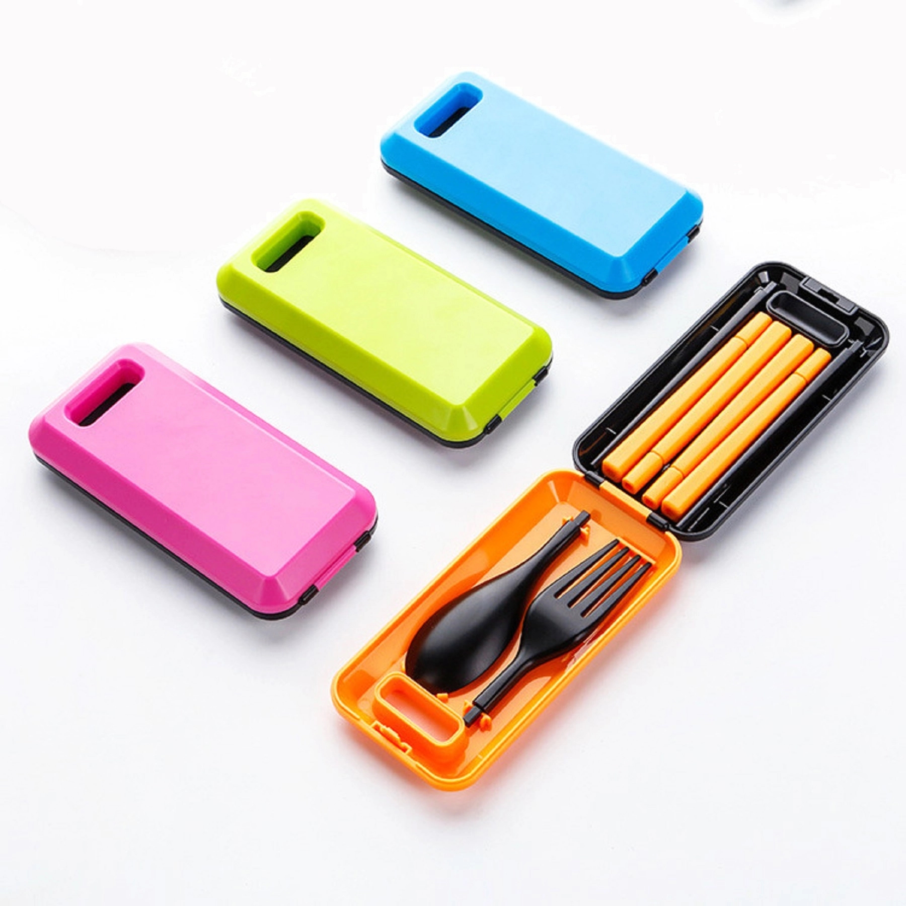 3 in 1 Collapsible Chopsticks Spoon Fork Set 11