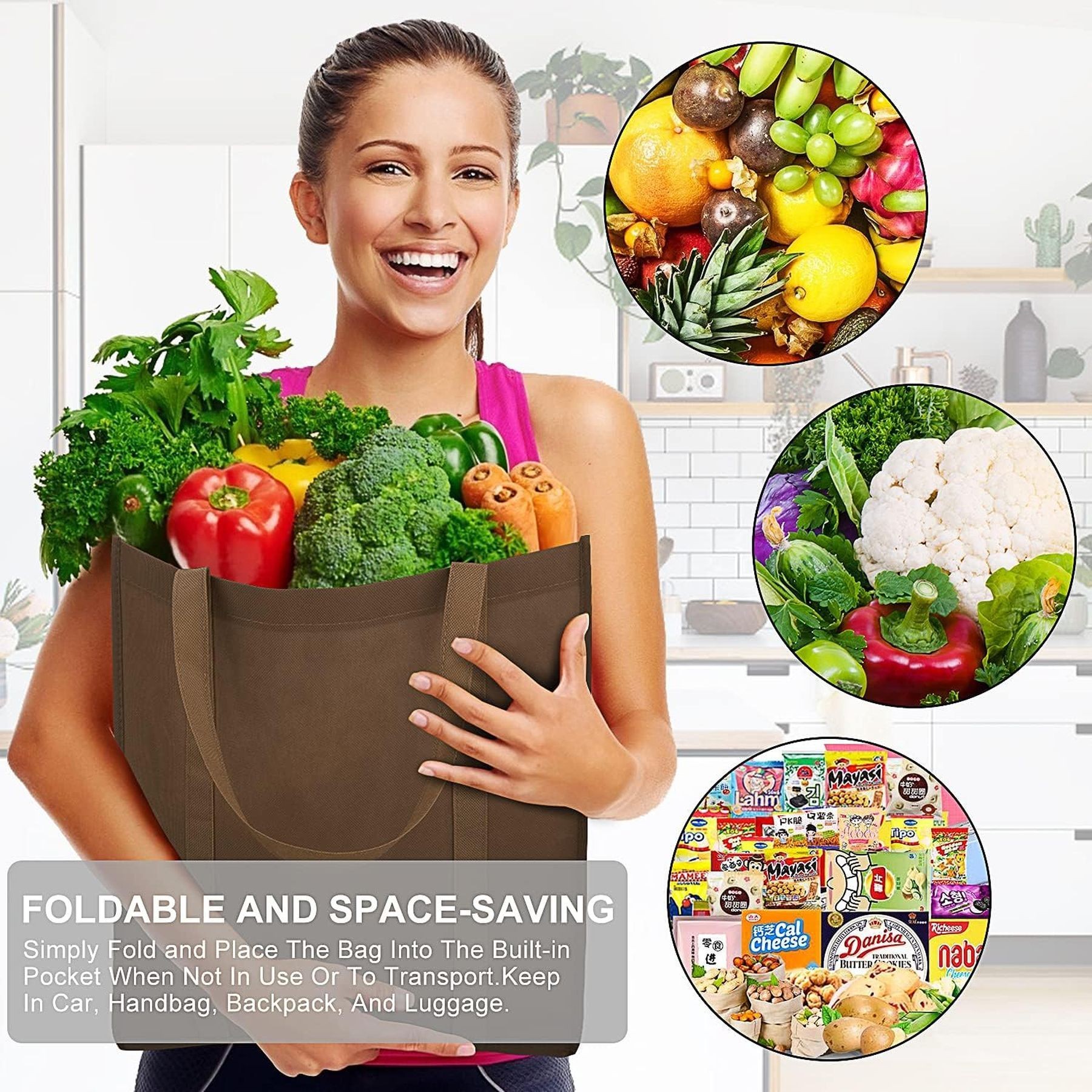 Custom Reusable Non-Woven Shopping Tote Bag 7